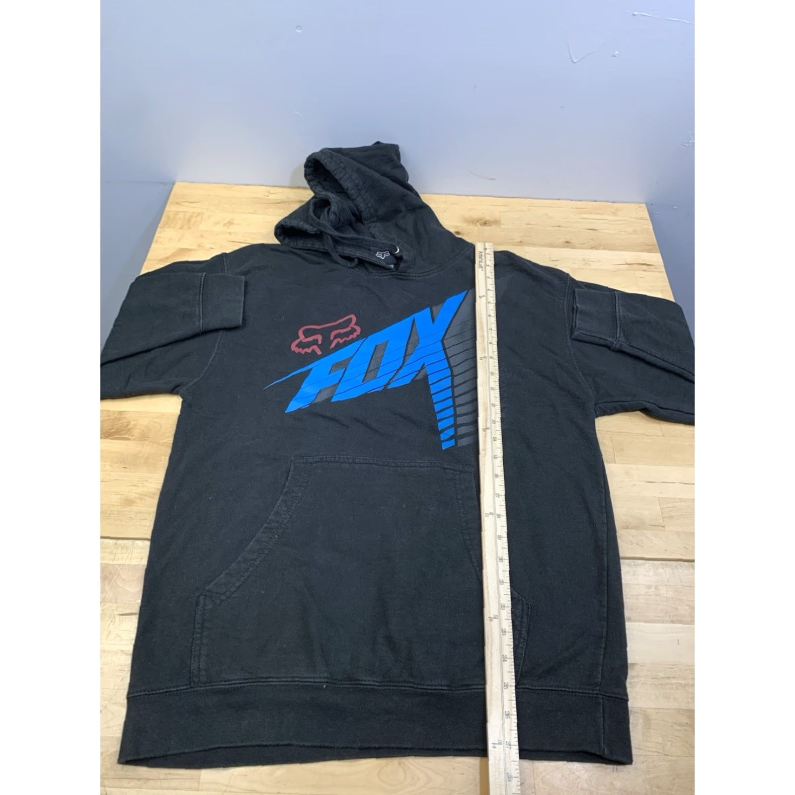 Fox Racing Fox Hoodie Mens M Black Pullover Drawstring Graphic Print Hooded Pockets Casual Y2K Racing Outdoor Sports Motorcycle Gym & Training Walking Vintage? Size US M / EU 48-50 / 2 - 4 Thumbnail