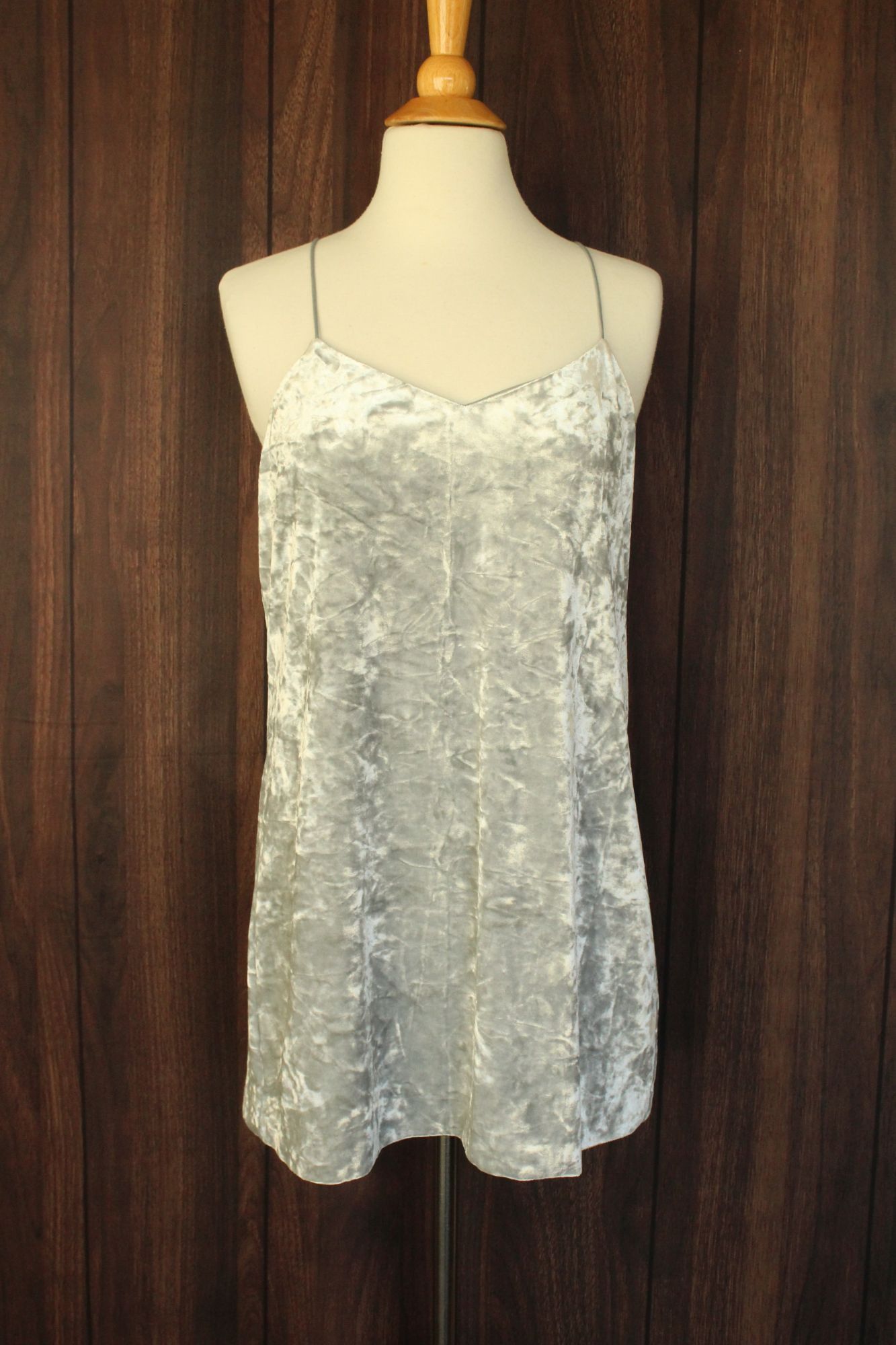 Other CeCe Dress, Silver Velvet Mini, Size 4, Racerback Size S / US 4 / IT 40 - 2 Thumbnail