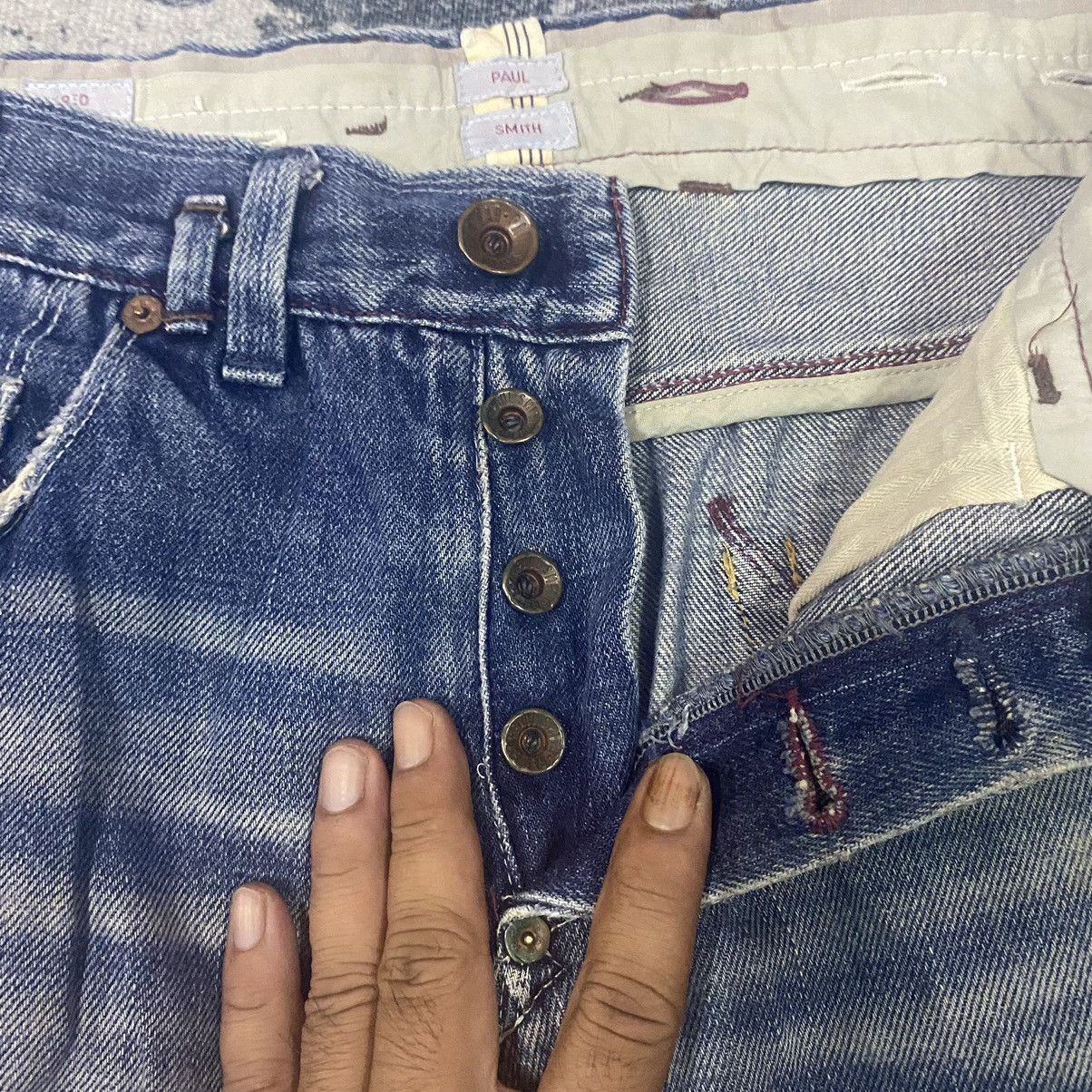 Jean × Paul Smith Red Ear × Vintage Vintage Paul Smith Red Ear Faded Distressed Denim Jean Size US 30 / EU 46 - 9 Thumbnail