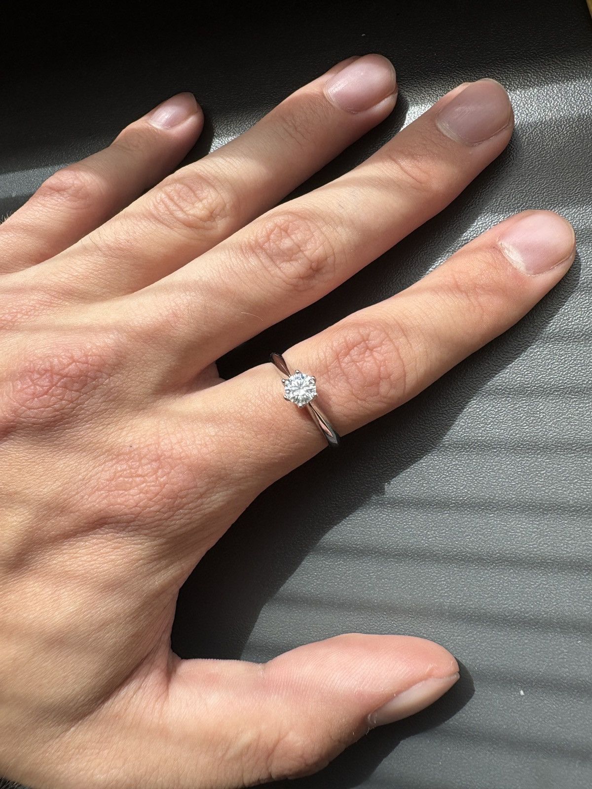 Other Silver Moissanite Ring – 0.5 ct ADJUSTABLE/ GRA Cert Size ONE SIZE - 3 Thumbnail
