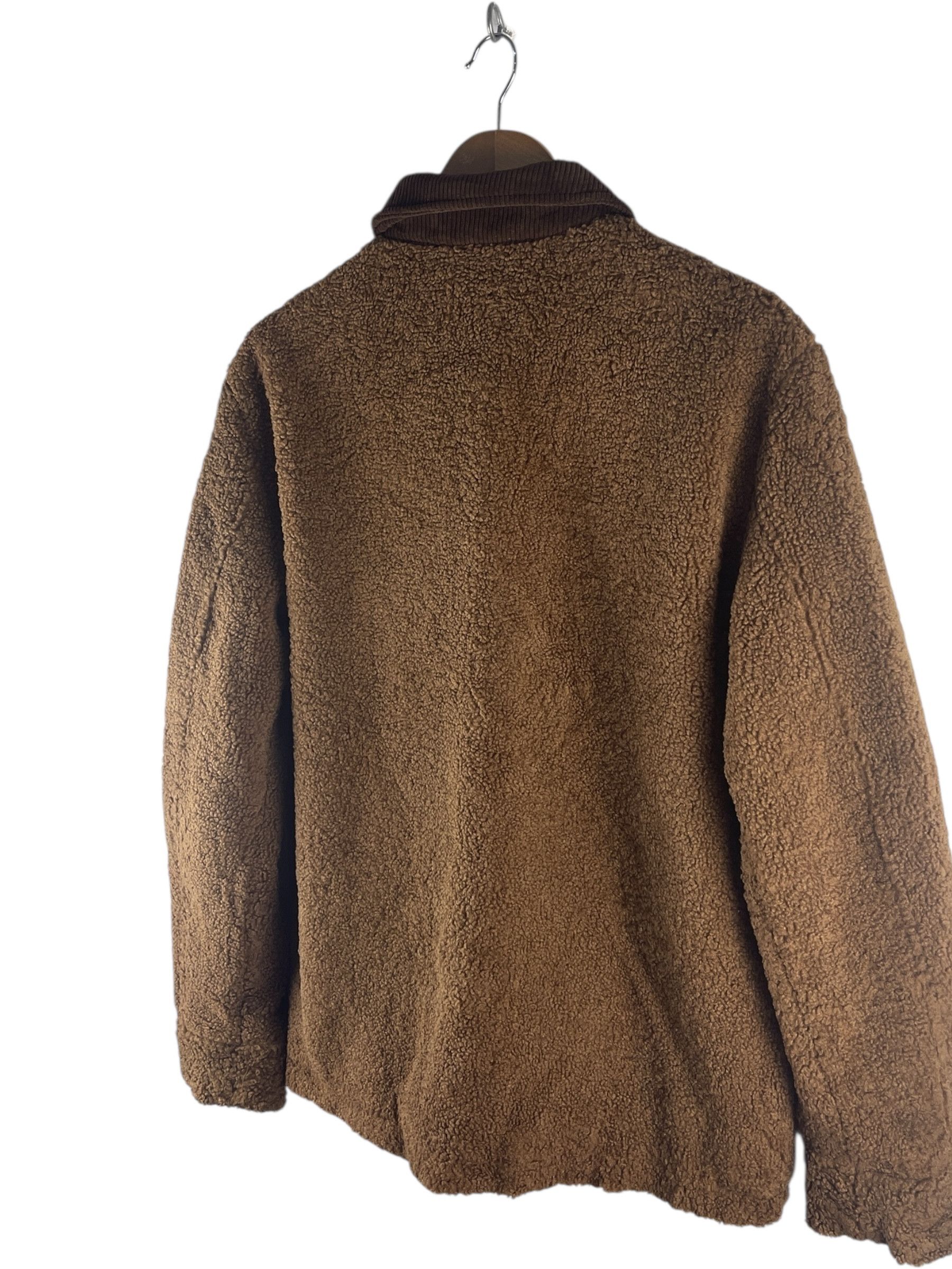 Zara Zara Sherpa Button Brown Fleece Jacket Size US M / EU 48-50 / 2 - 7 Thumbnail