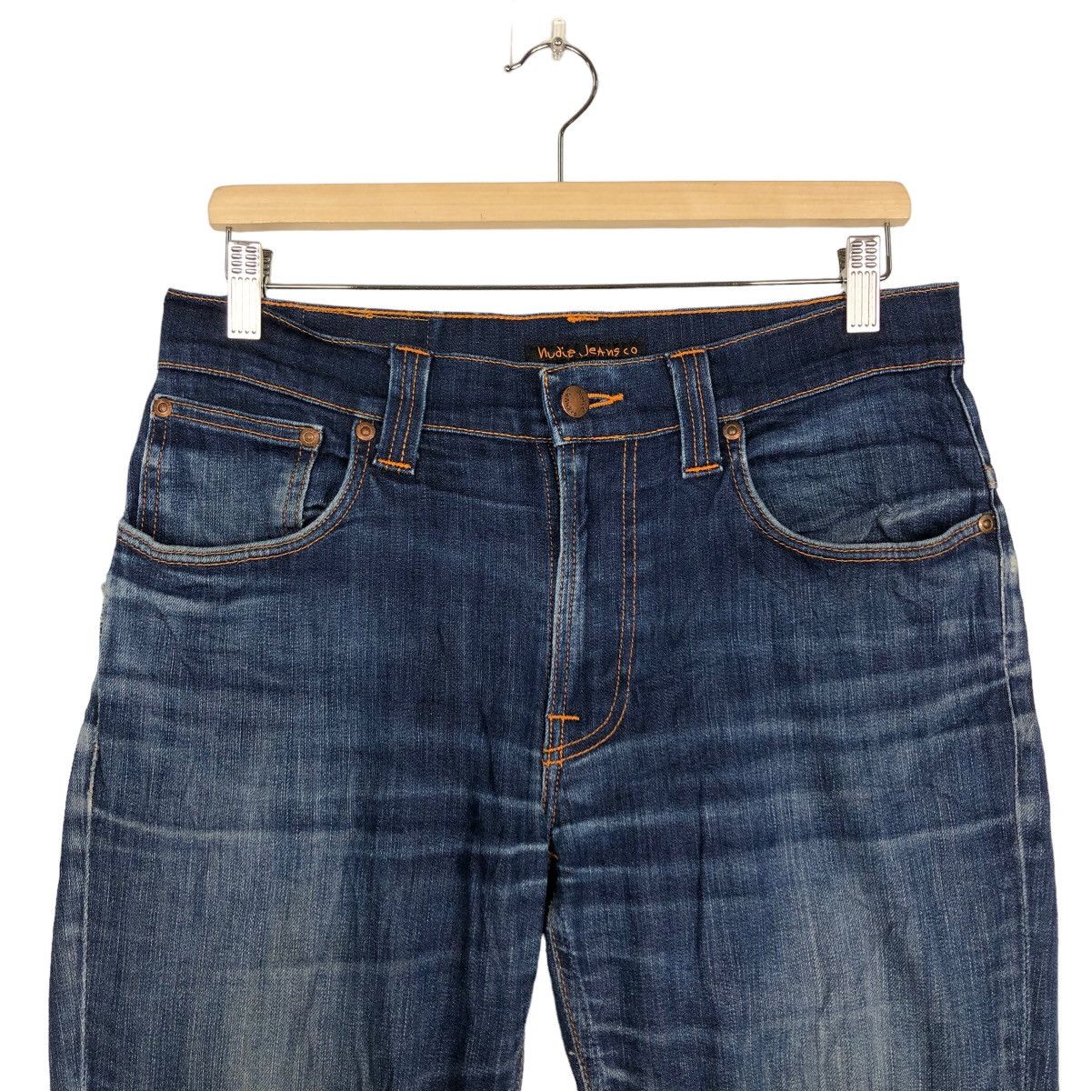 Japanese Brand 🔥Rare Skinny Cut Distressed Denim Jeans Nudie Japan Punk Size US 28 / EU 44 - 3 Thumbnail