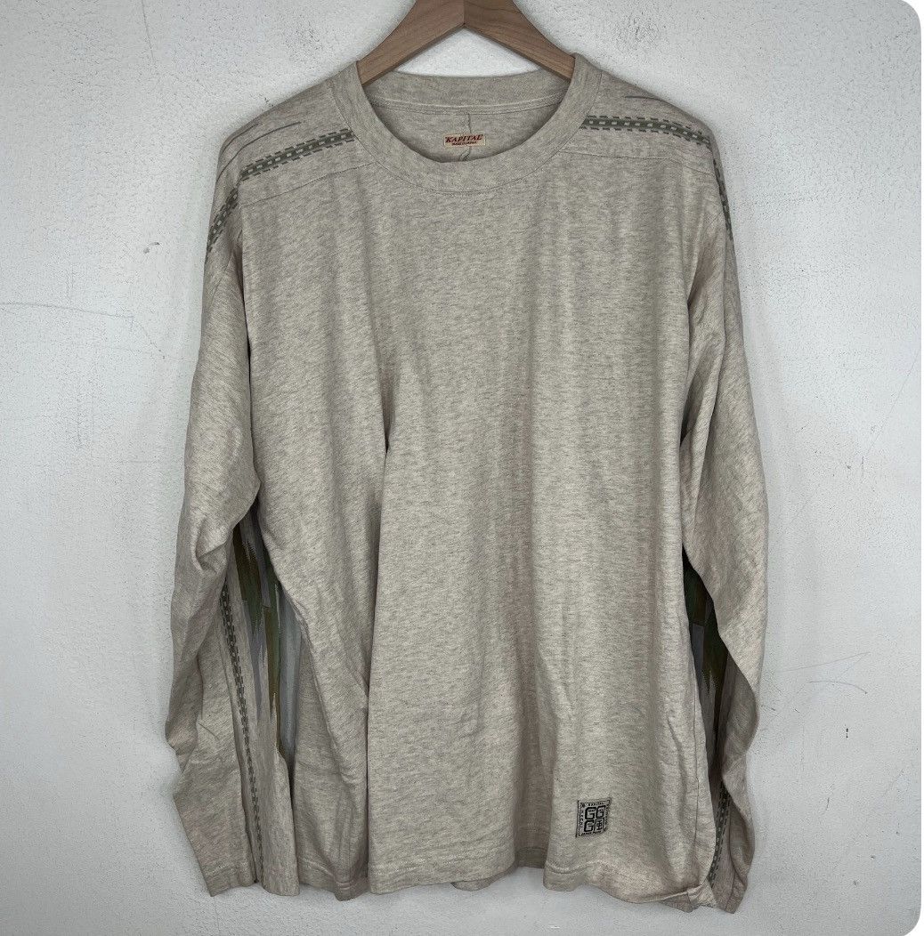 Kapital Kapital Gray Aztec Longsleeve T-Shirt Size US L / EU 52-54 / 3 - 1 Thumbnail