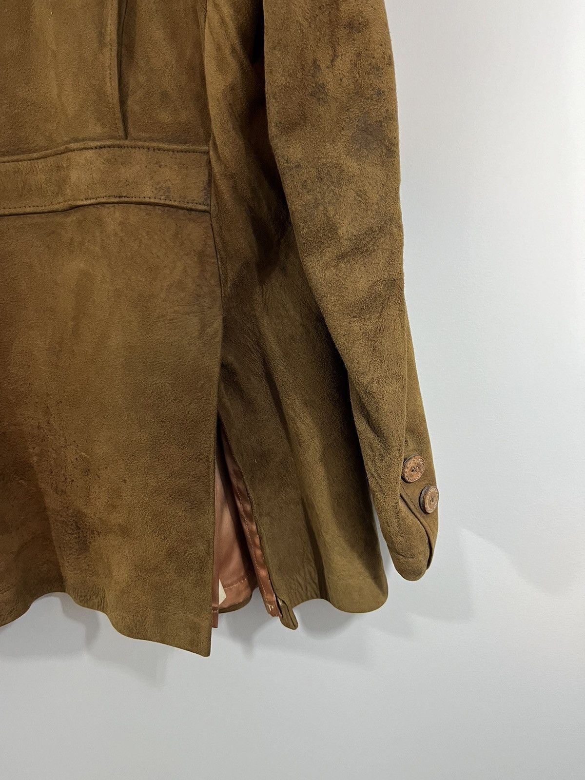Vintage Suede 70s Western Cowboy Blazer Leather Jacket Size US L / EU 52-54 / 3 - 6 Thumbnail