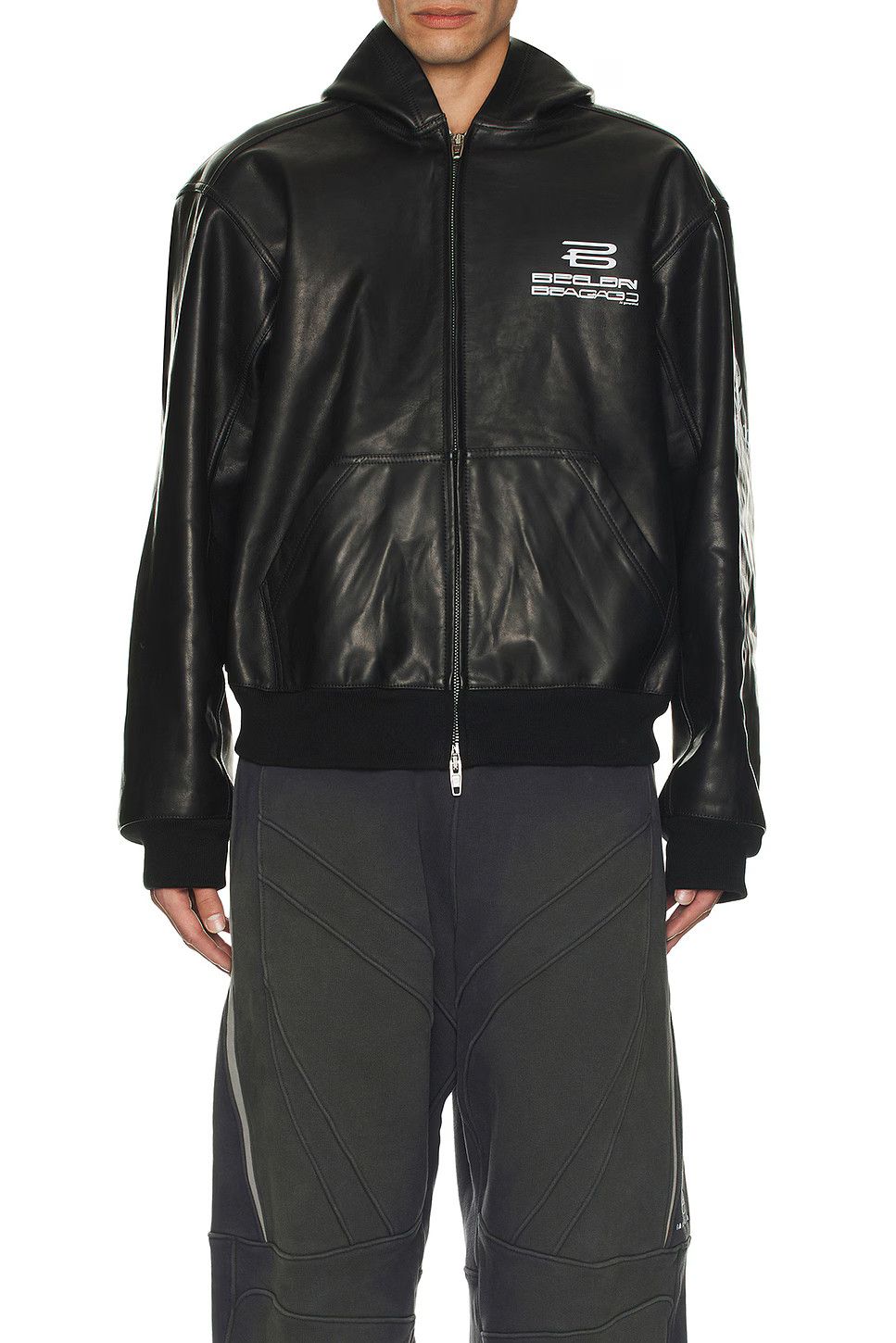 Balenciaga o1in1g1125 Linen Zip-Up Hoodie in Black Size US L / EU 52-54 / 3 - 5 Thumbnail