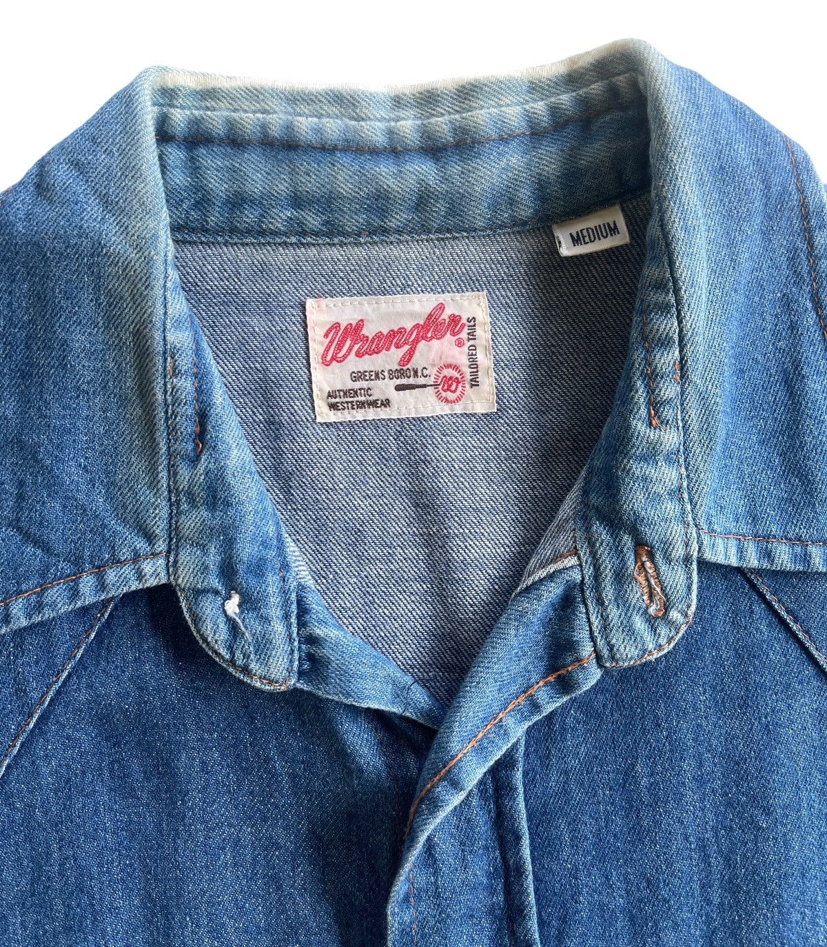 Vintage Vintage Wrangler Western Wear Shirt Size US L / EU 52-54 / 3 - 13 Thumbnail