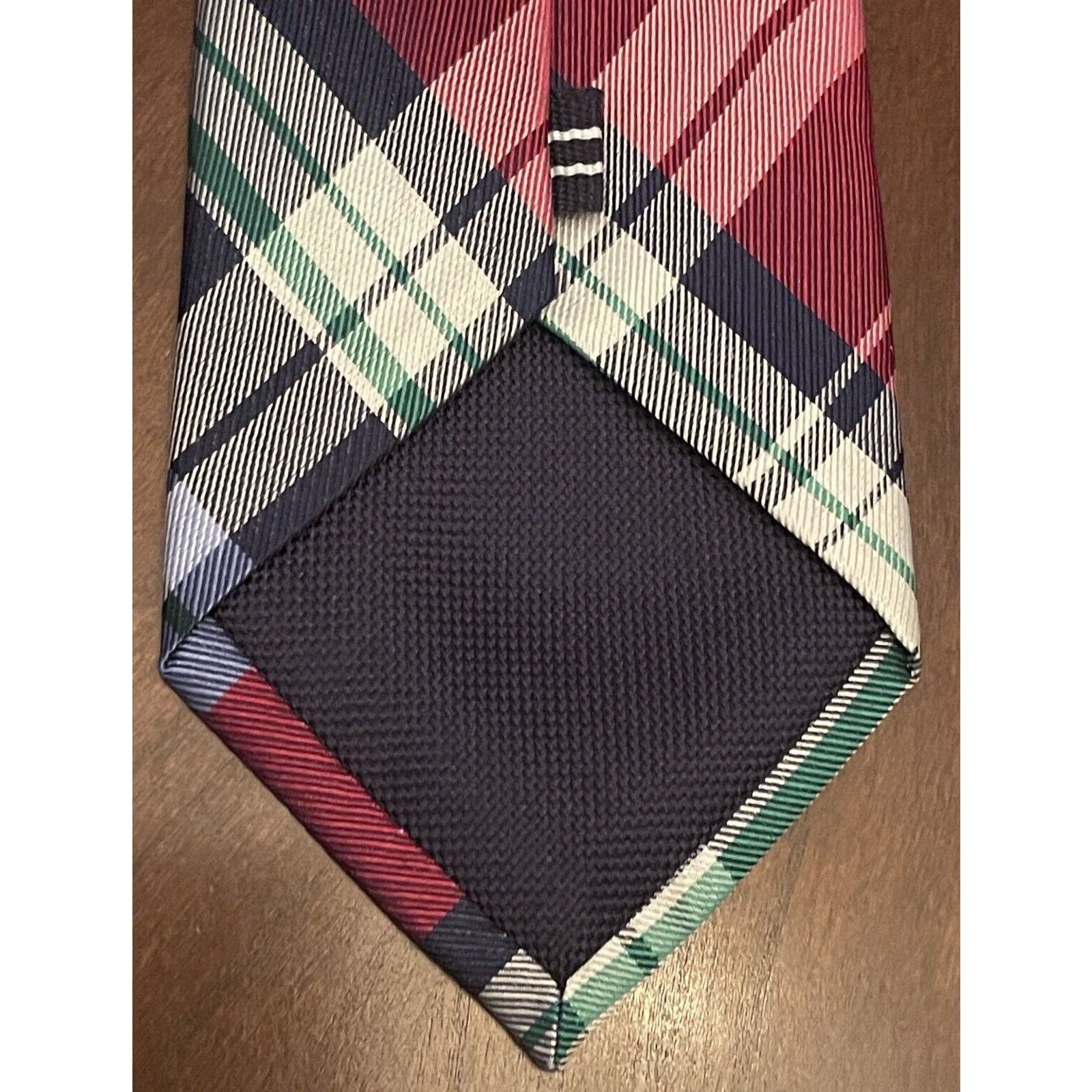 Nautica Nautica Red Blue Green 100% Silk Made In China Size ONE SIZE - 2 Thumbnail