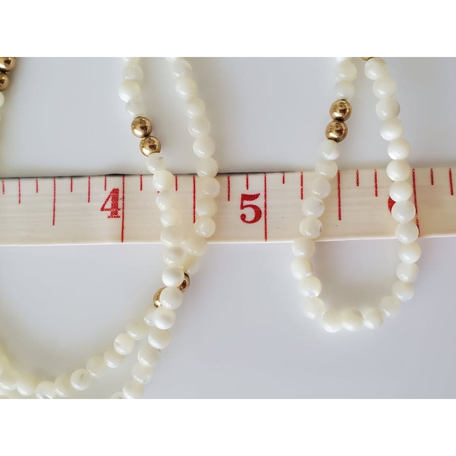 Other Vintage Mother of Pearl and Gold Beaded Necklace Size ONE SIZE - 4 Thumbnail