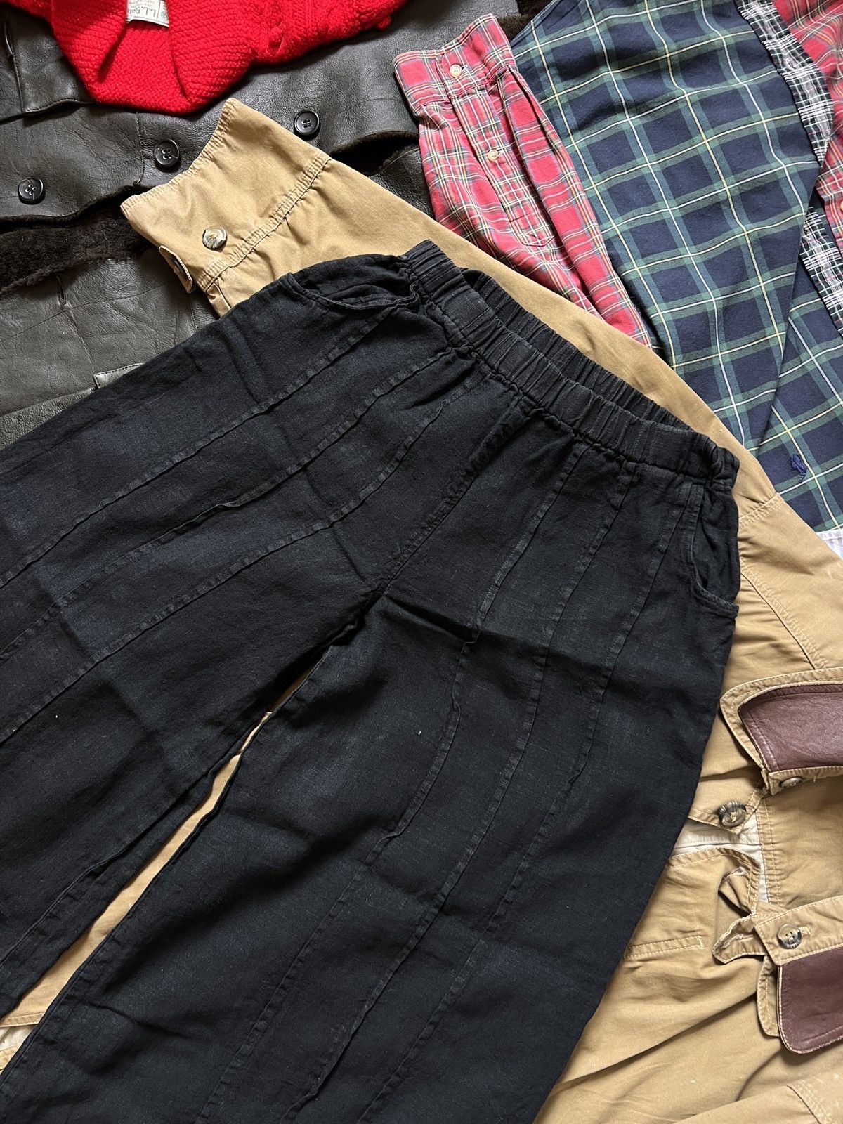 Other Black Wide-Leg Baggy Cotton Womans Pants Hippie Avant-Garde Size 27" / US 4 / IT 40 - 5 Thumbnail