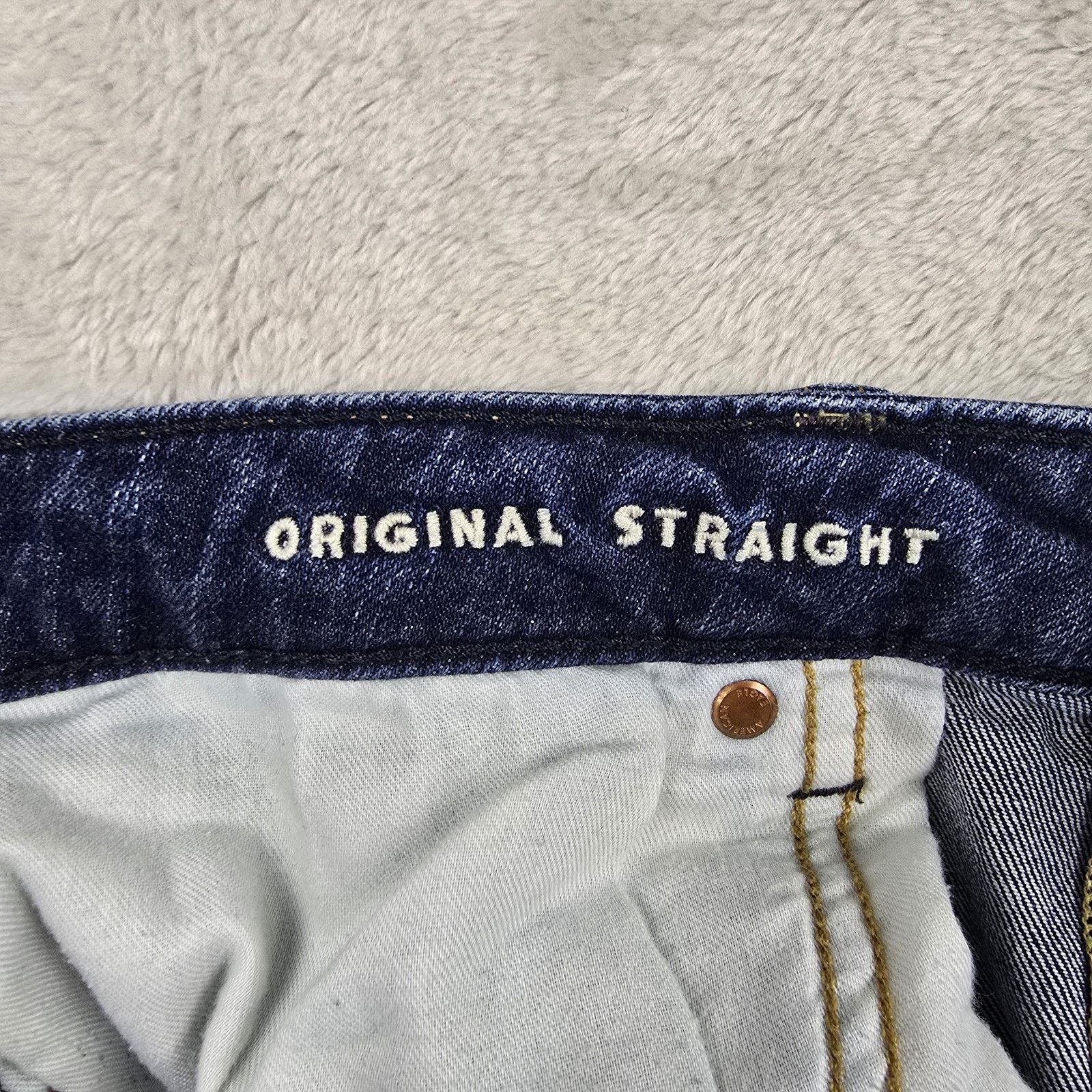 American Eagle Outfitters American Eagle Original Straight Jeans 33x30 (Fits 35x28) Size US 33 - 5 Thumbnail