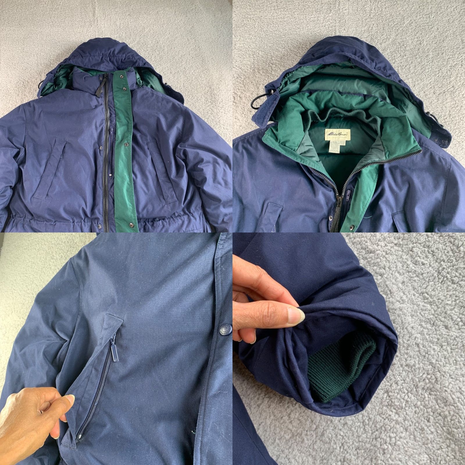 Eddie Bauer Eddie Bauer Jacket Mens Large Blue Goose Down Insulated Parka Hooded Heavy Coat Size US L / EU 52-54 / 3 - 8 Thumbnail