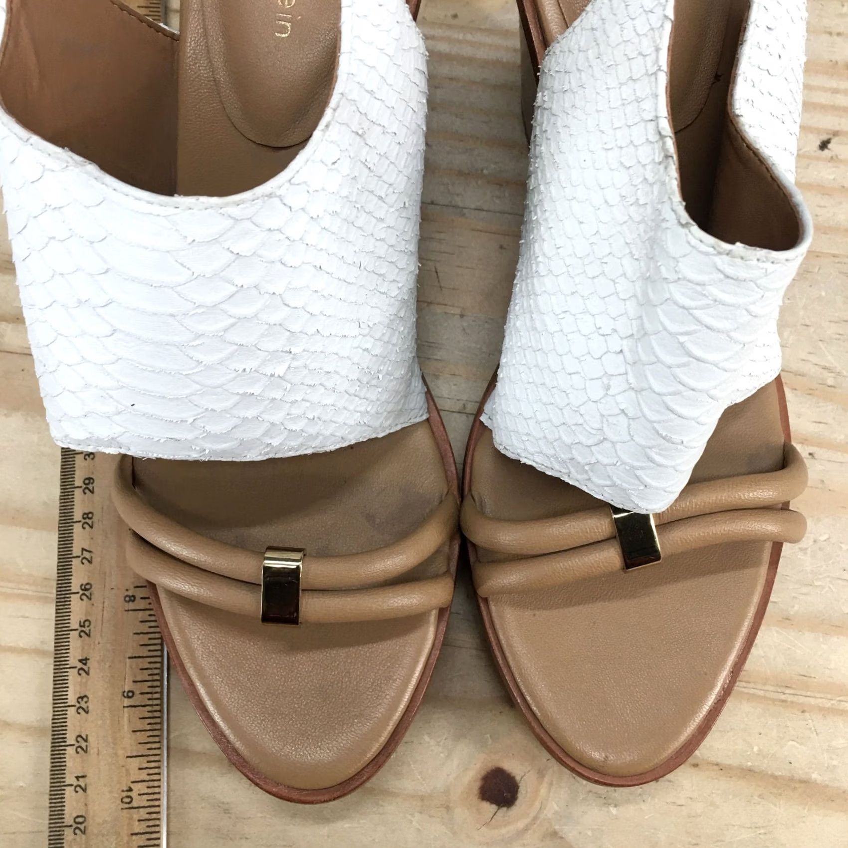 Calvin Klein Calvin Klein Sandals Womens 9 M Prina Slingback White Wedge Heels Comfort Casual Size US 9 / IT 39 - 7 Thumbnail
