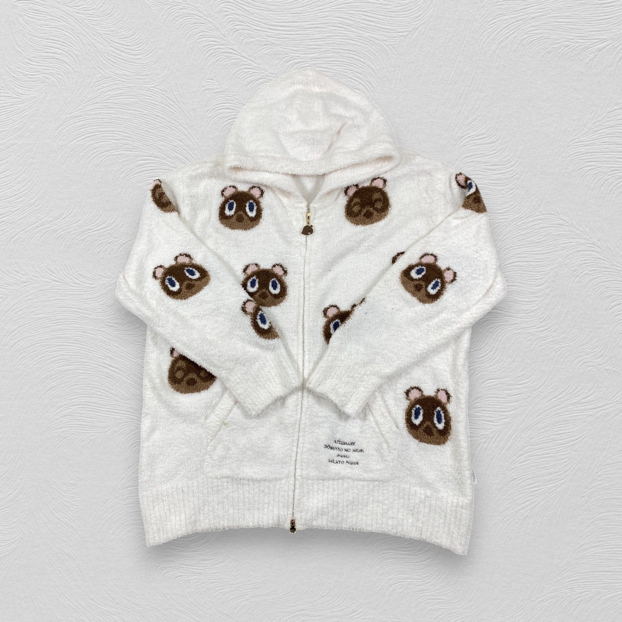 Japanese Brand Gelato Pique White Fleece Full Print Zipper Hoodie - J488 Size US L / EU 52-54 / 3 - 3 Thumbnail