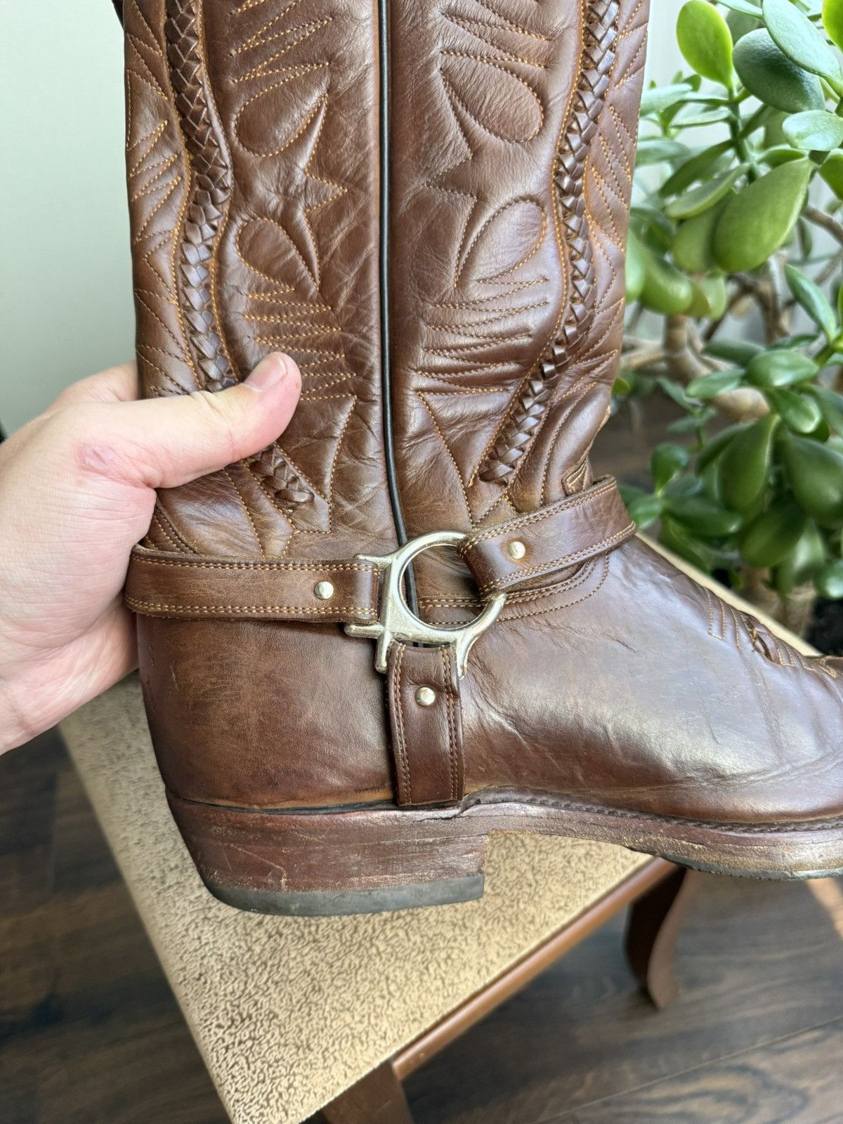 Cowboy Equipment Vintage Rancho Western Cowboy Boots Biker Celine Vibe Size US 9 / EU 42 - 18 Thumbnail