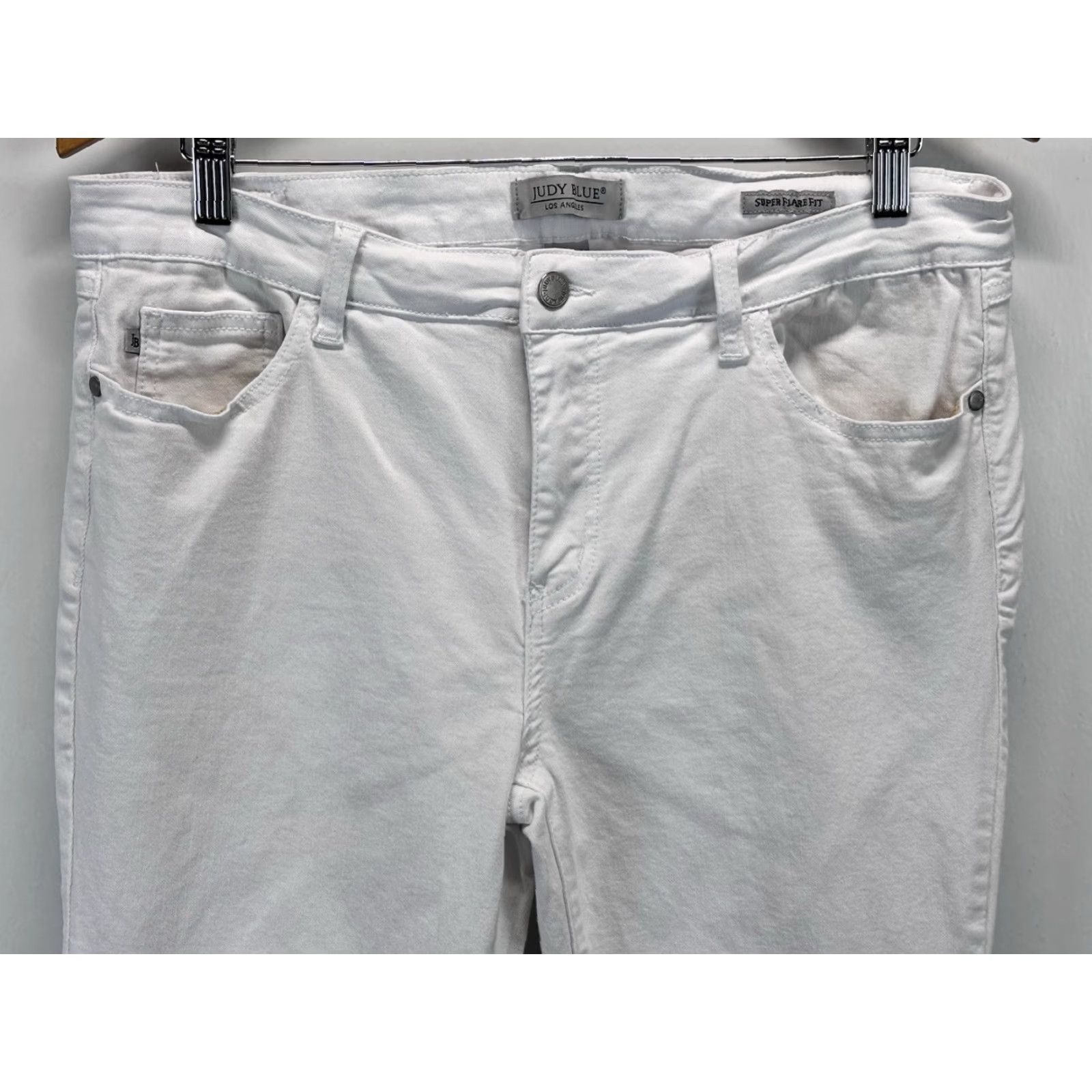 Vintage VINTAGE Judy Blue Flared Jeans Women’s Size 32 White Cotton Blend Bell Bottoms Stretch Size 24" / US 00 / IT 34 - 2 Thumbnail