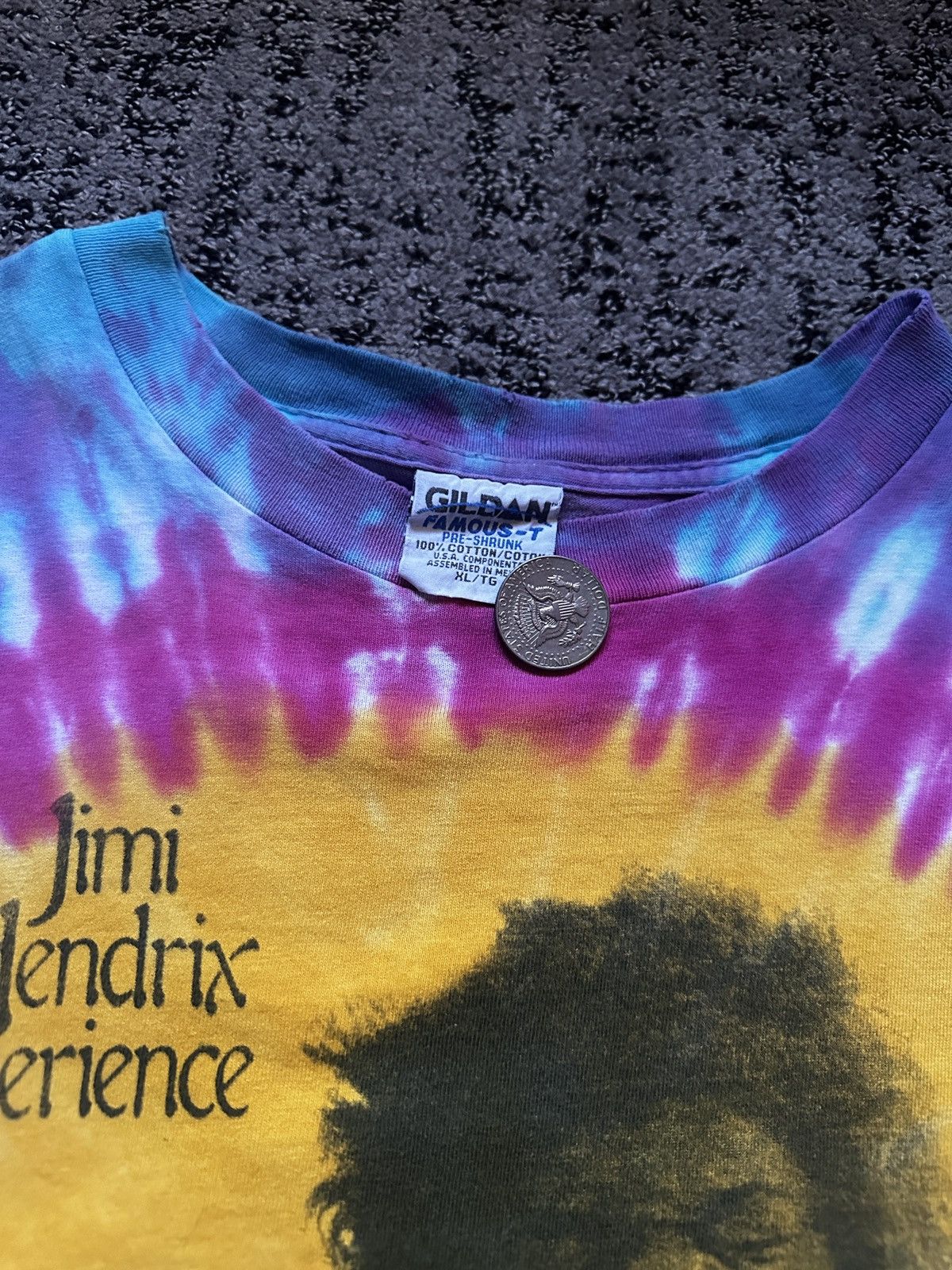 Gildan Rare 1998 Jimi Hendrix Experience tie-dye tee Size US XL / EU 56 / 4 - 2 Thumbnail