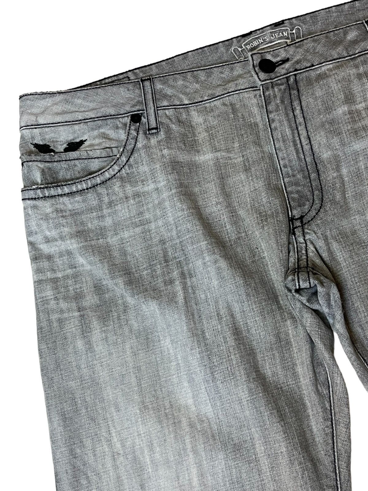 Robins Jeans SICK🔥VINTAGE ROBIN’S JEAN GREY LOWRISE STRAIGHT CUT JEANS Size US 44 / EU 60 - 5 Thumbnail