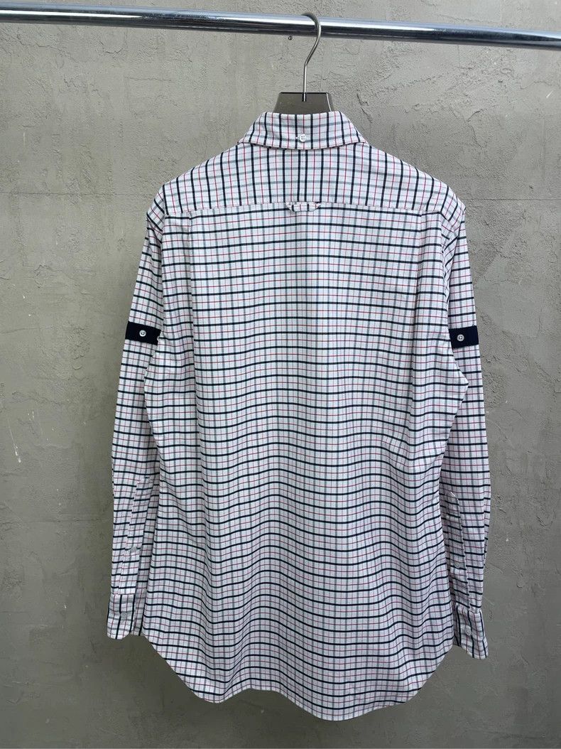 Thom Browne Thom browne White, black and red plaid double-sleeved shirt Size US L / EU 52-54 / 3 - 2 Thumbnail