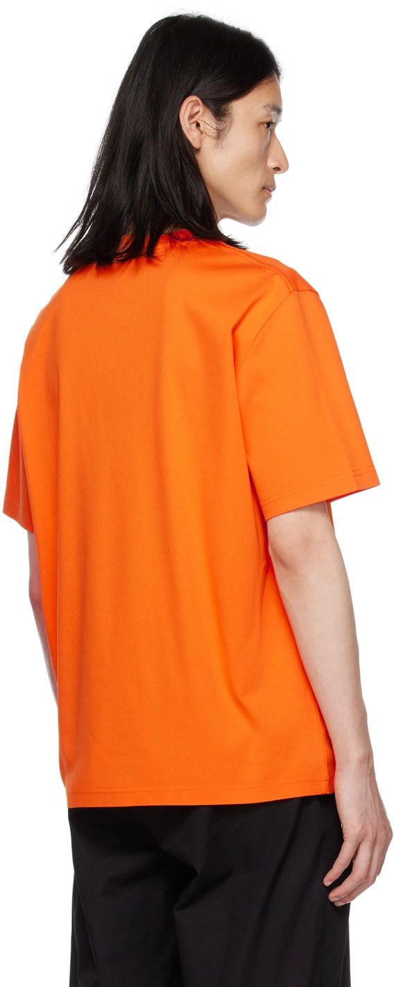 Lanvin o1y0225 Logo Crewneck T-Shirt in Orange Size US XXS / EU 40 - 3 Thumbnail