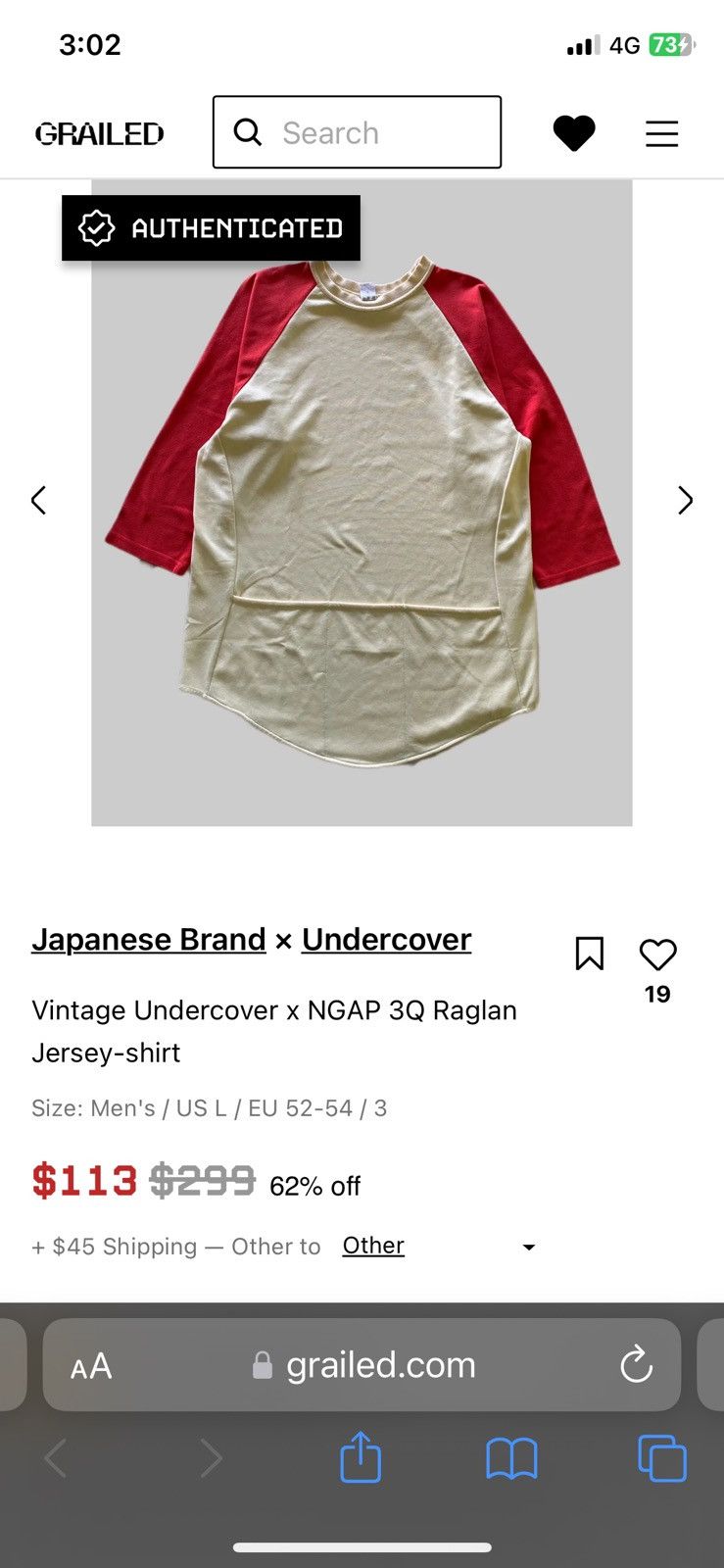 Undercover Vintage Undercover x NGAP 3Q Raglan Jersey-shirt Size US L / EU 52-54 / 3 - 2 Thumbnail