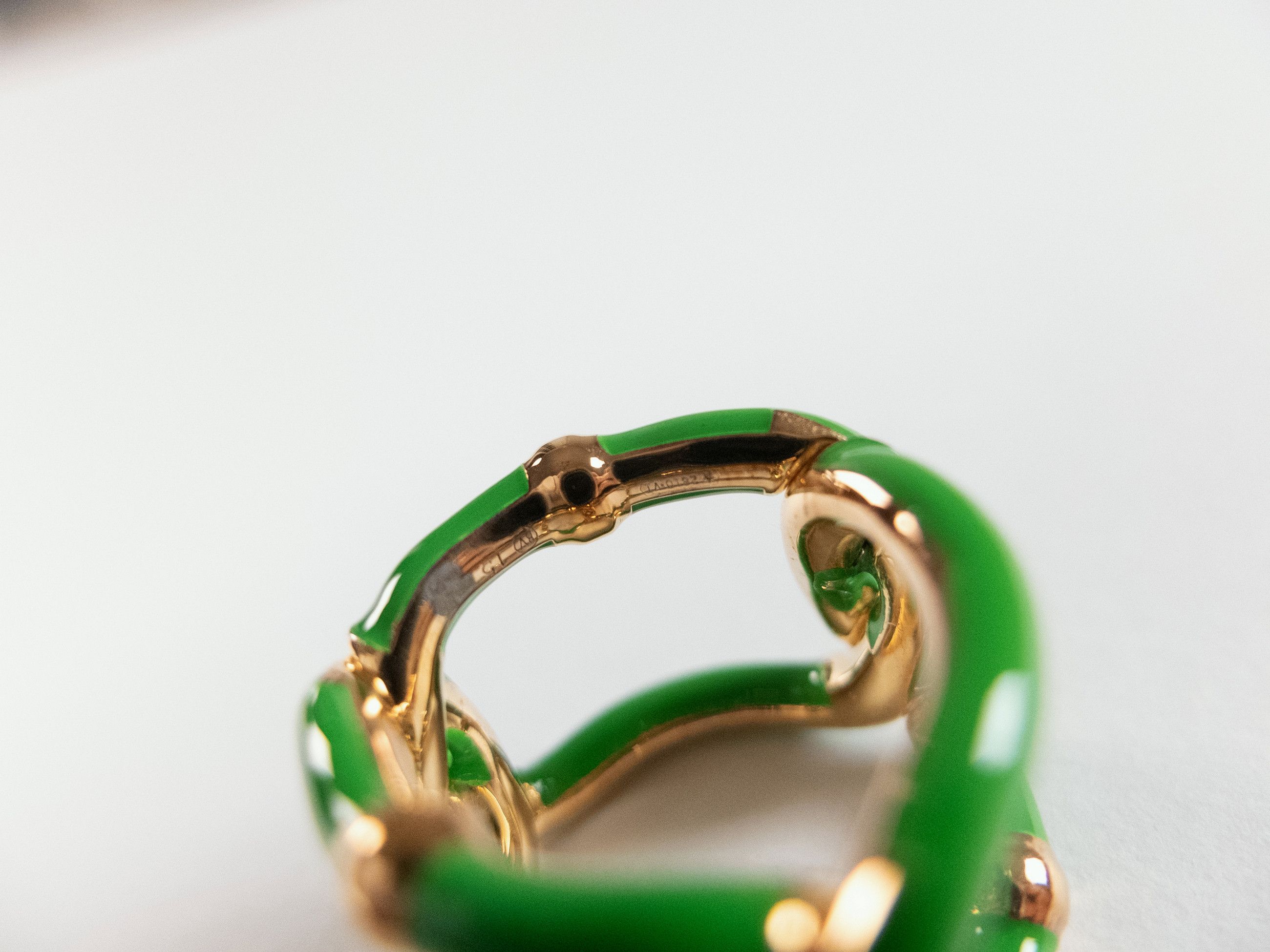 Bottega Veneta BOTTEGA VENETA Chains green gold plated silver ring 7 / 15 q Size ONE SIZE - 8 Thumbnail