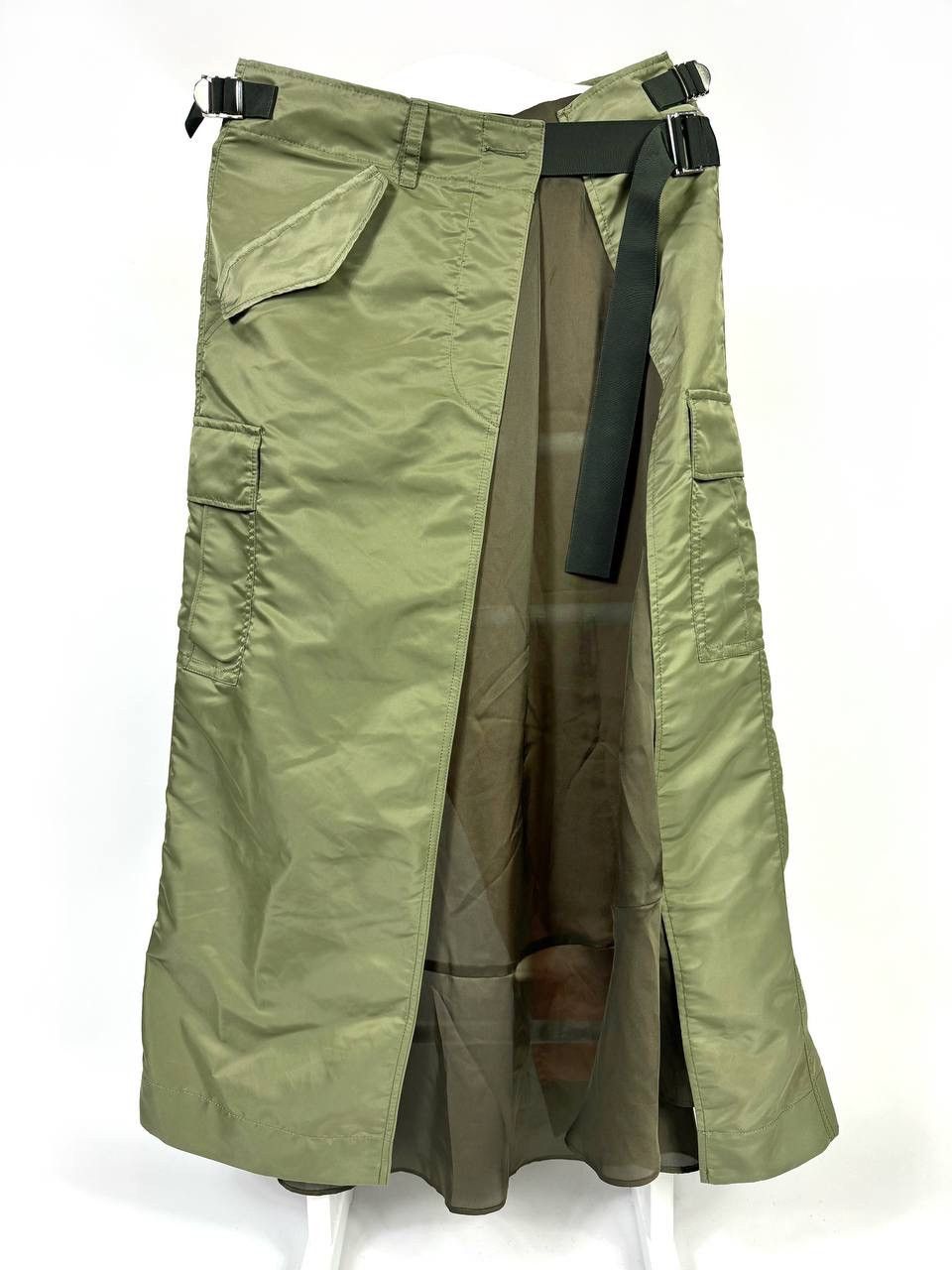 Japanese Brand × Sacai Rare Sacai 21ss nylon twill pleated skirt Size 32" / US 10 / IT 46 - 1 Thumbnail