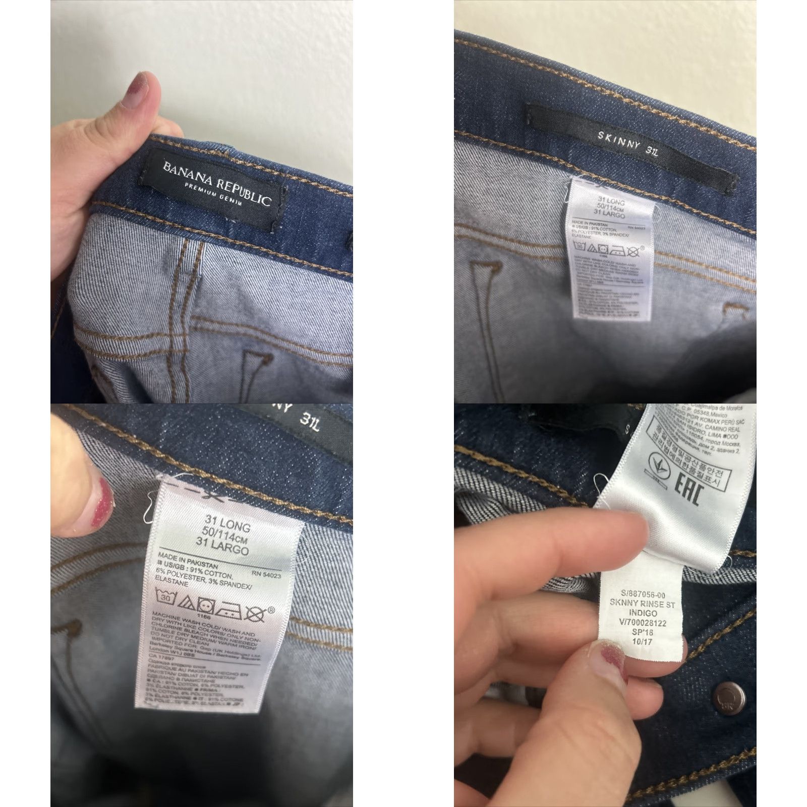 Banana Republic Banana Republic Jeans Woman Skinny Dark Wash 31x30 Size 24" / US 00 / IT 34 - 9 Thumbnail