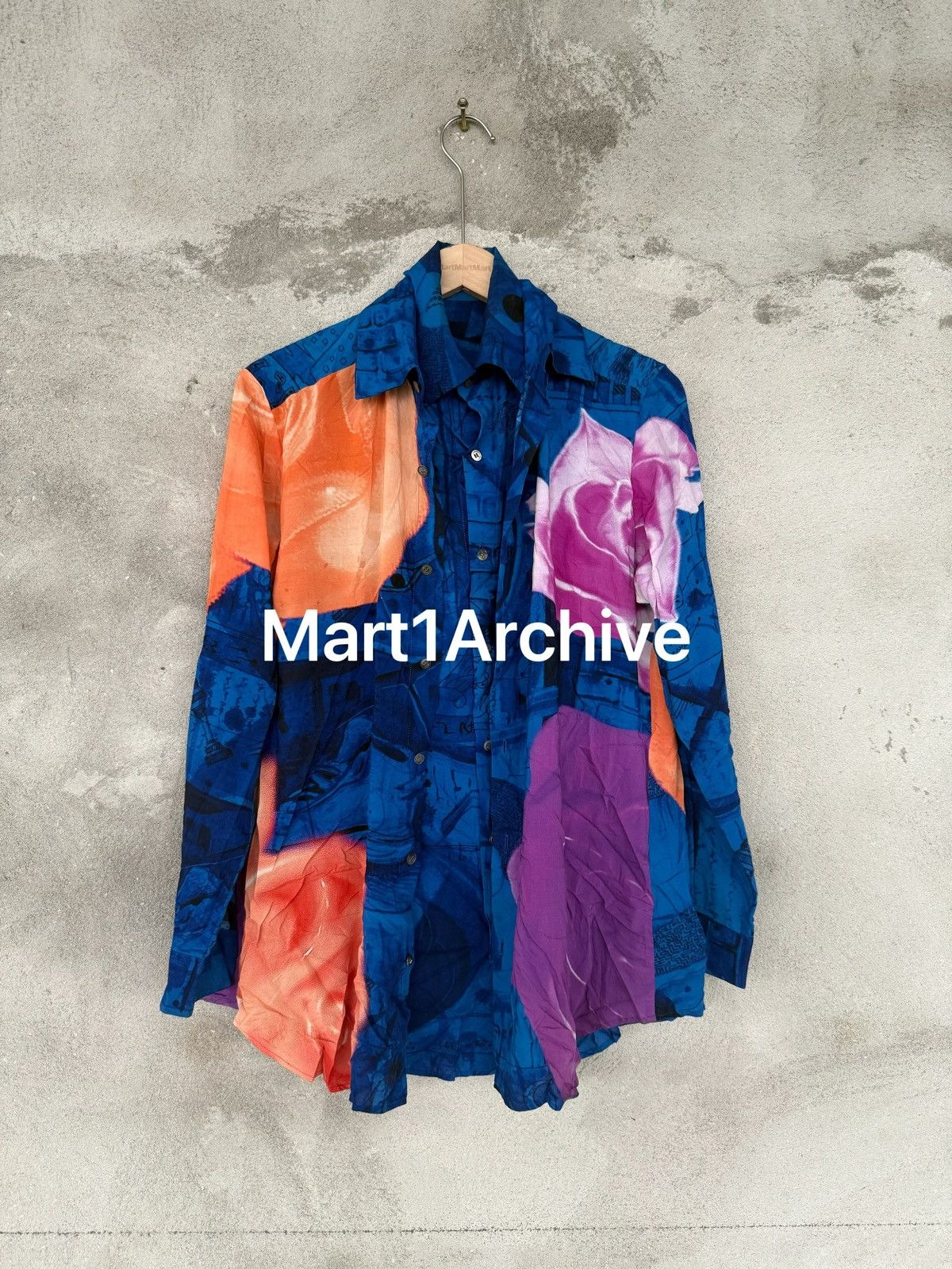 Yohji Yamamoto Yohji Yamamoto Double-Layer Trompe-l’œil Floral Shirt Size US S / EU 44-46 / 1 - 1 Thumbnail