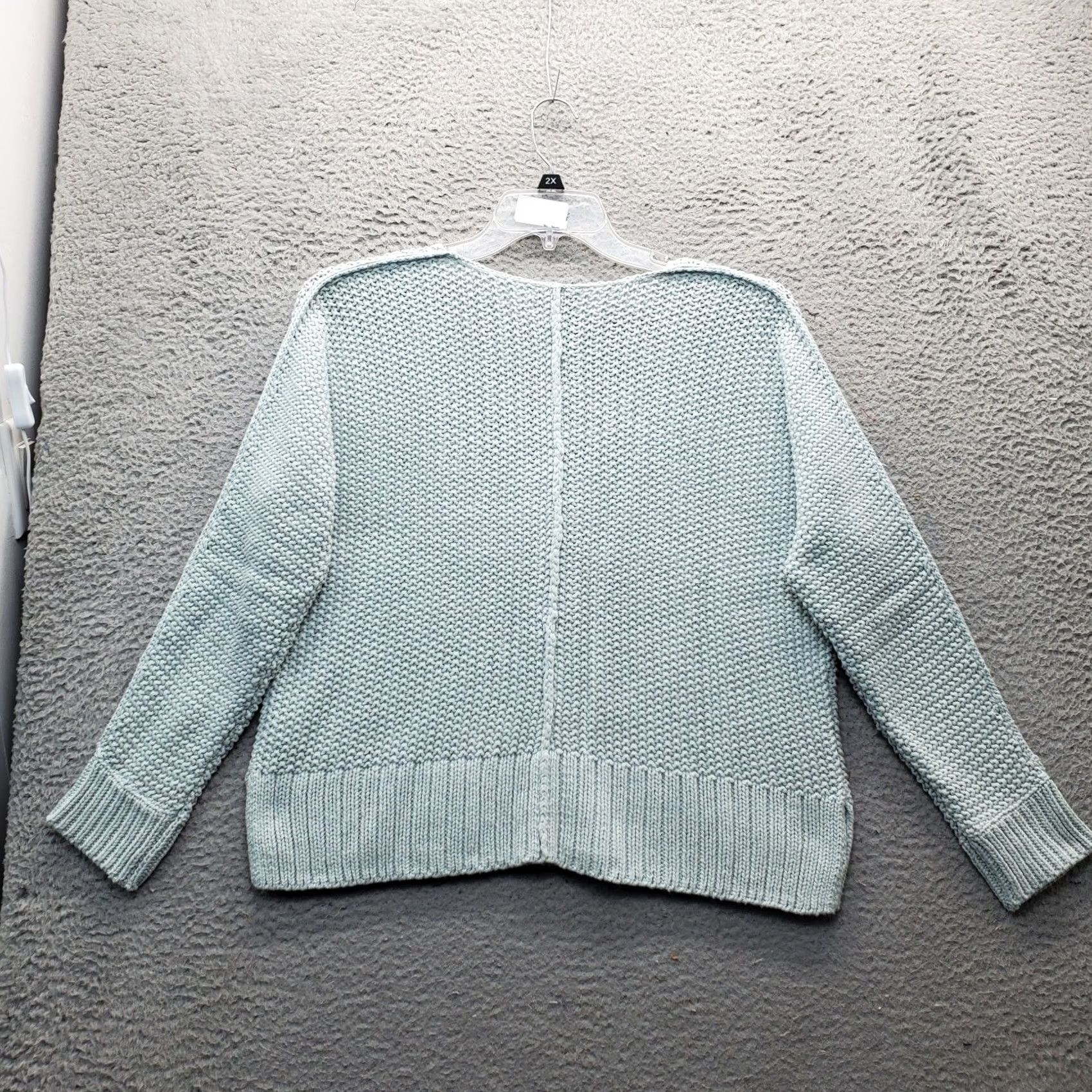 Lucky Brand Lucky Brand Sweater Women's XS Green Chunky Knit Oversized V-Neck Pullover Size XS / US 0-2 / IT 36-38 - 2 Thumbnail