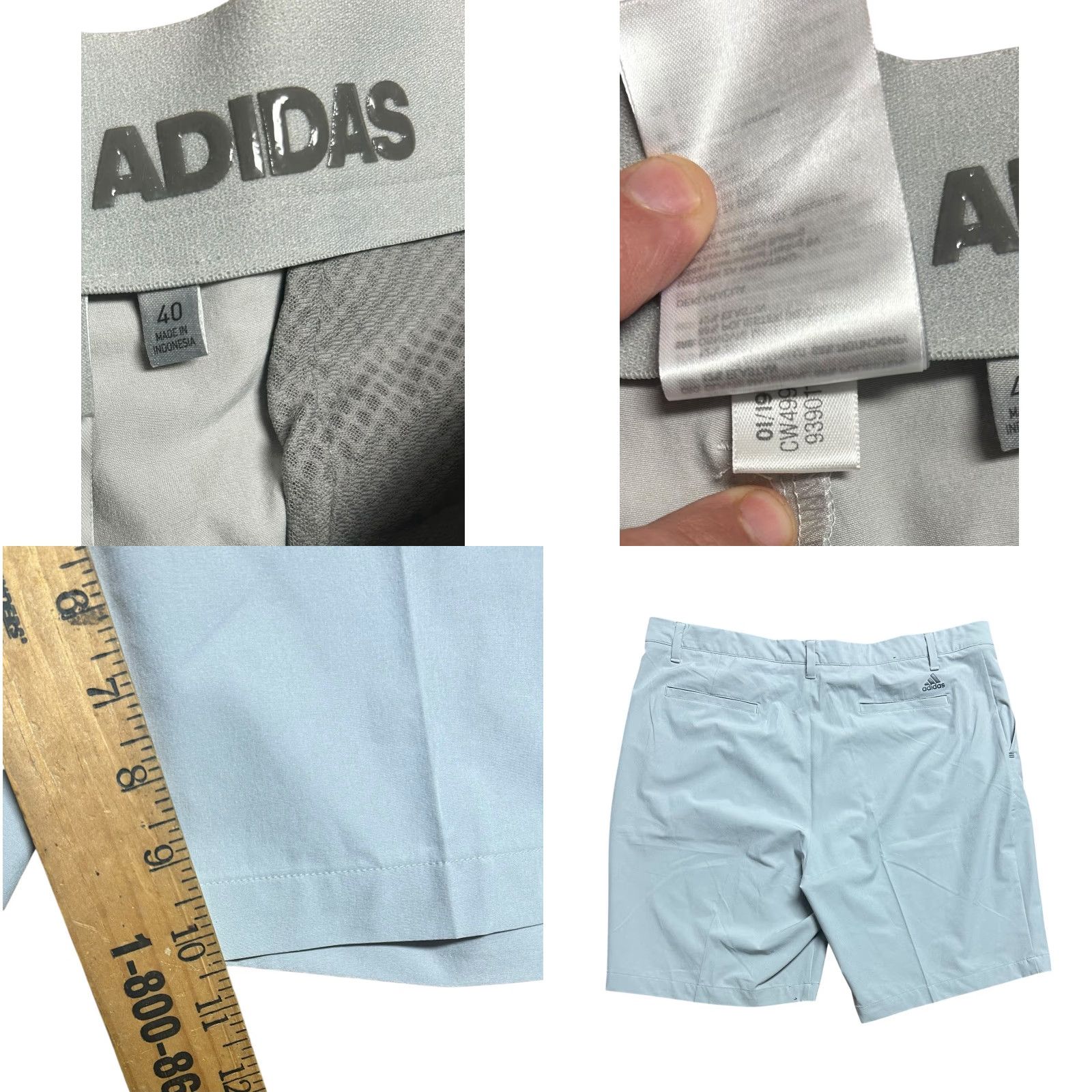 Adidas Adidas Golf Shorts Men’s 40 Gray 11" Flat Front Performance ClimaLite Casual Shirt? Size US 40 / EU 56 - 8 Thumbnail