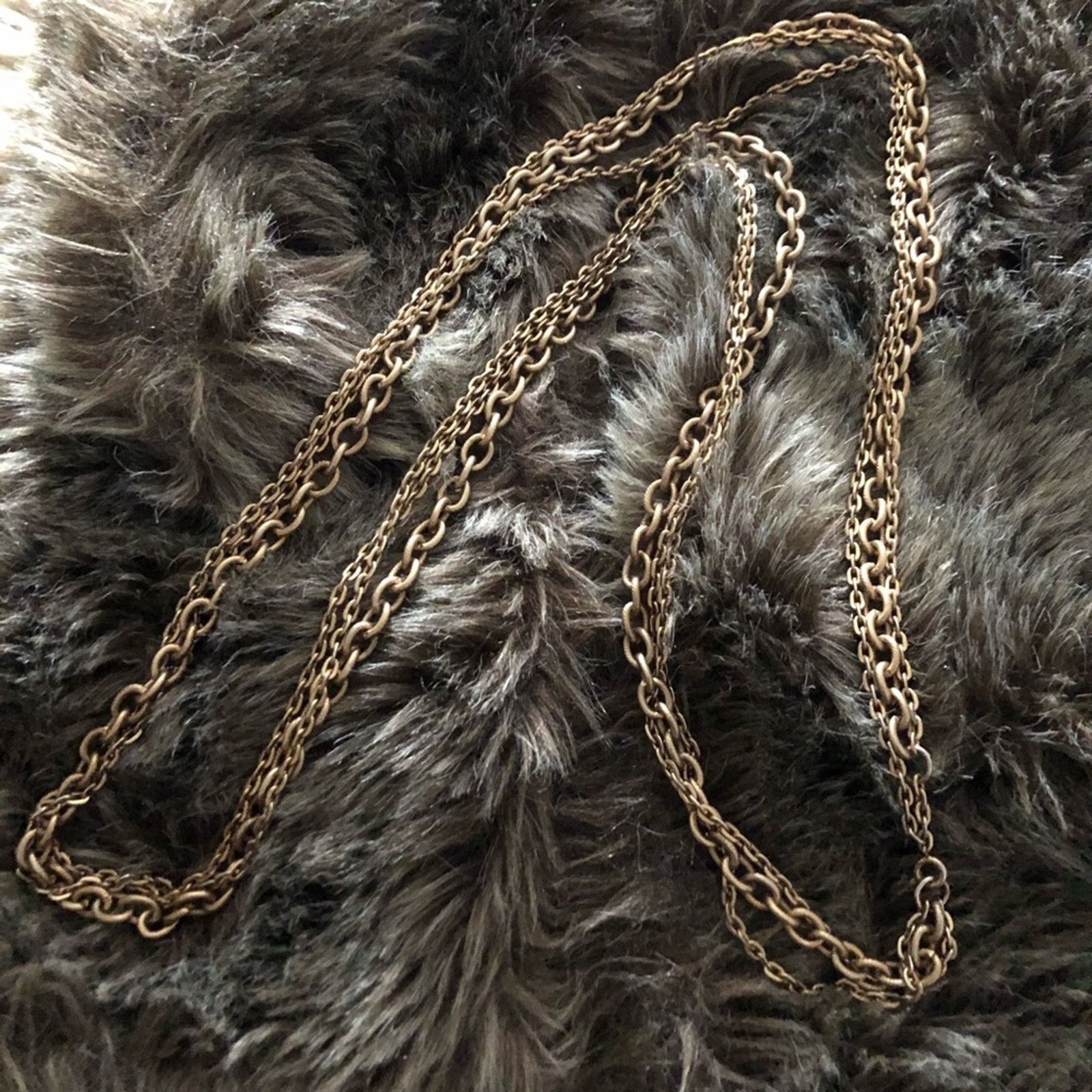 Vintage Vintage 70s gold plated triple strand chain necklace Size ONE SIZE - 6 Thumbnail