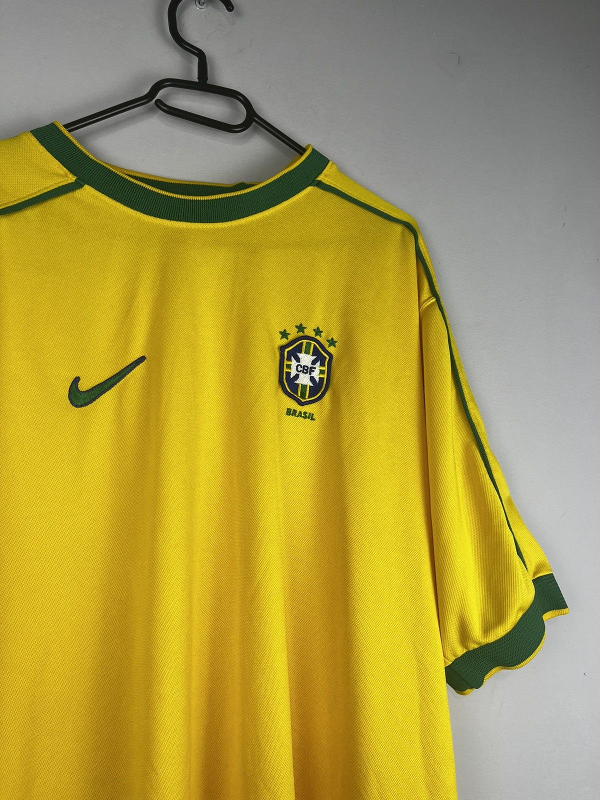 Nike × Vintage 90s Nike Brazil 1998 home Jersey Size US L / EU 52-54 / 3 - 2 Thumbnail