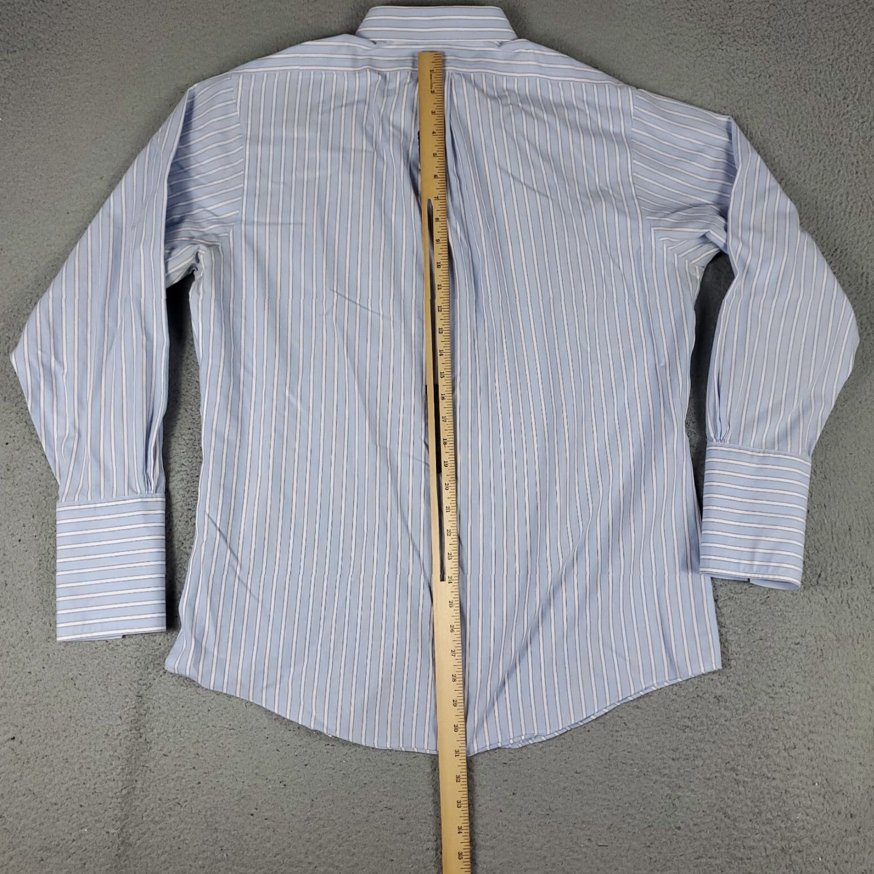 Brooks Brothers Brooks Brothers Dress Shirt Mens 16.5 Blue Striped Long Sleeve Button-Down Regular Fit Size 42R - 7 Thumbnail