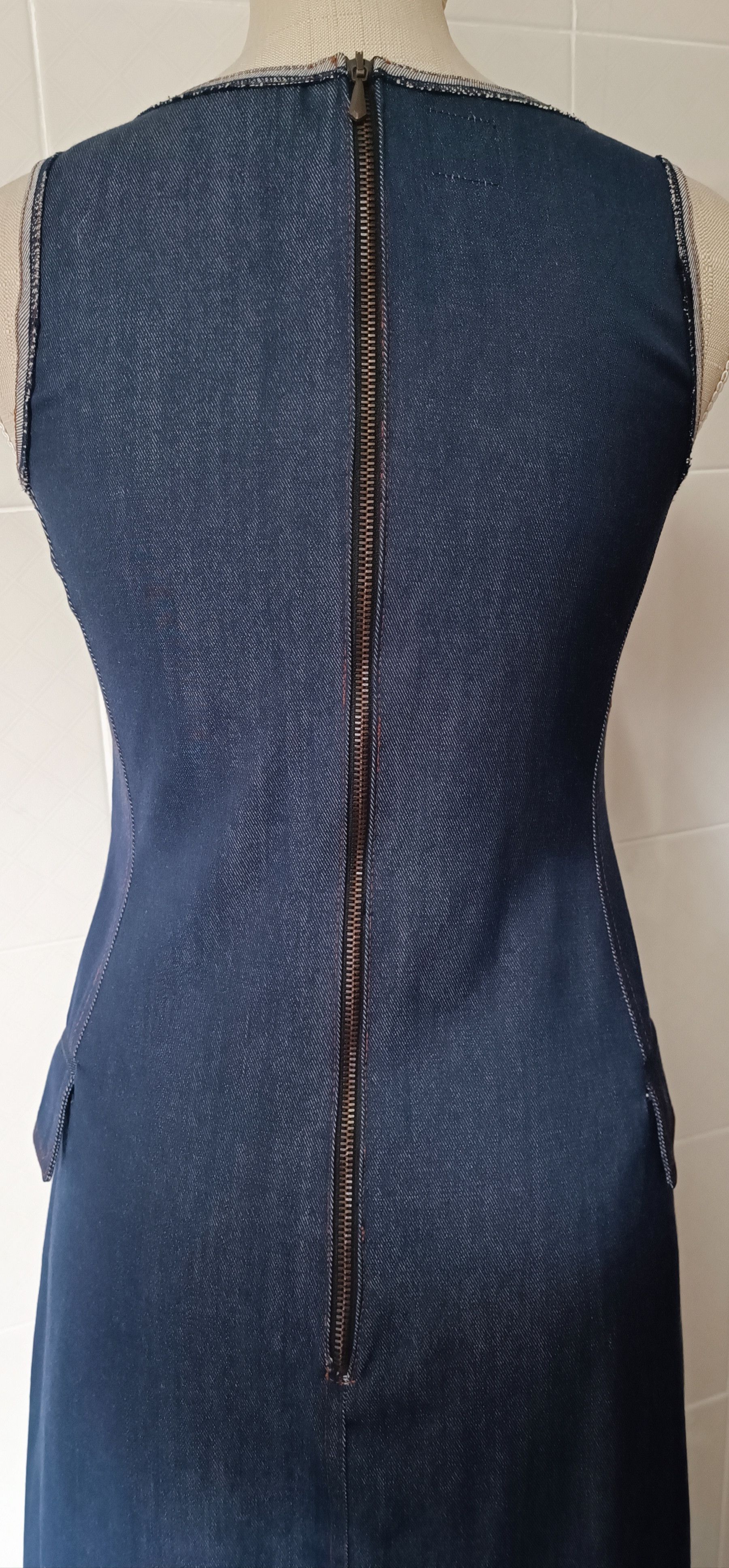 Jean Paul Gaultier FW1992/93- Gaultier Jeans - Long dress with fringes Size S / US 4 / IT 40 - 16 Thumbnail