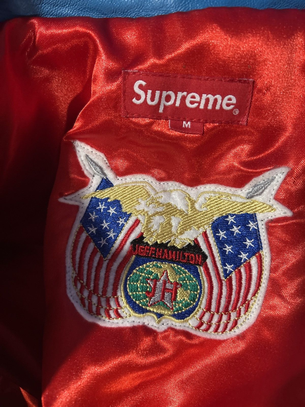 Supreme JEFF HAMILTON x SUPREME RIDGE STREET LEATHER JACKET Size US M / EU 48-50 / 2 - 9 Thumbnail