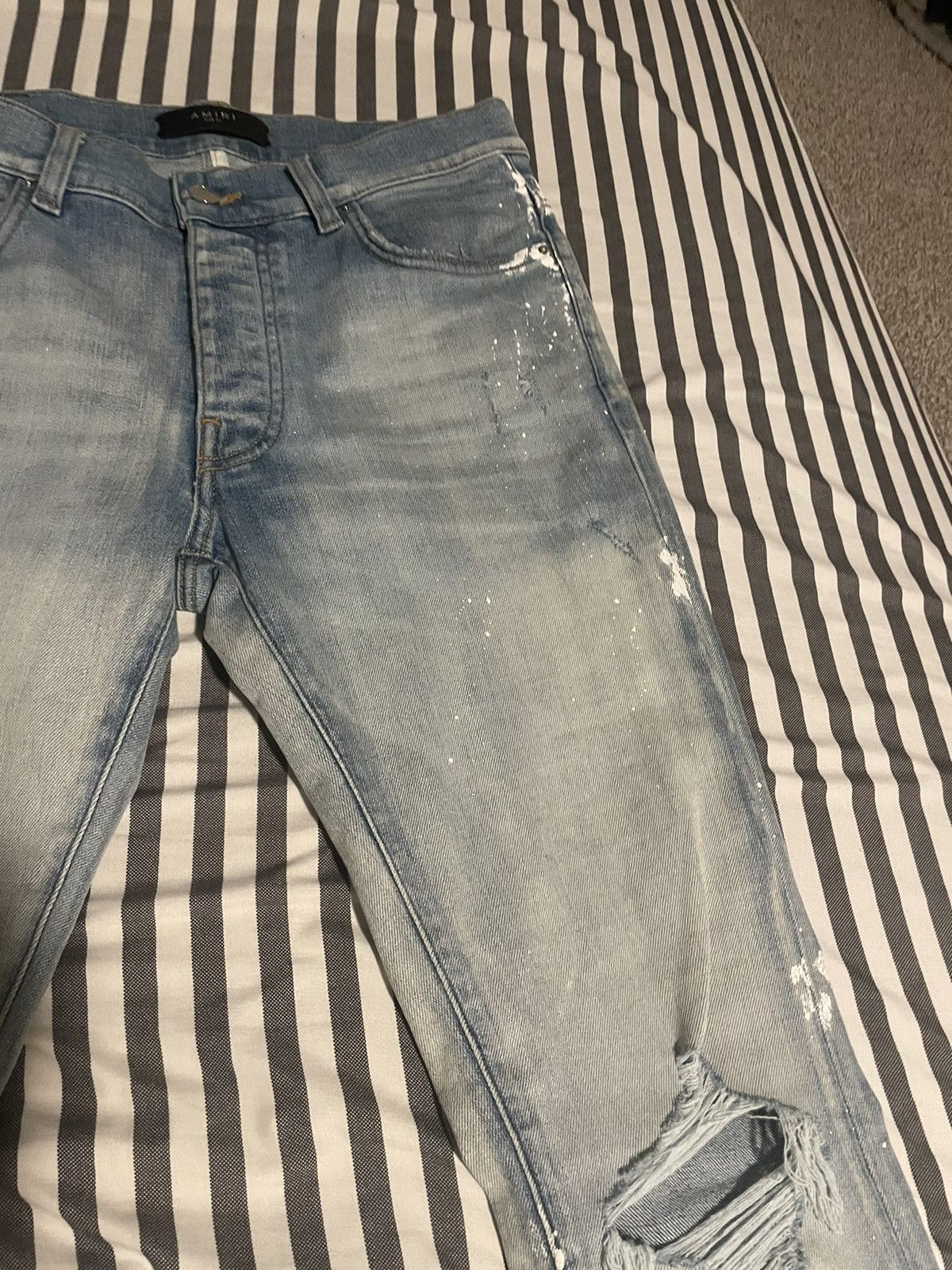 Amiri Amiri paint drip denim blue Size US 30 / EU 46 - 6 Thumbnail