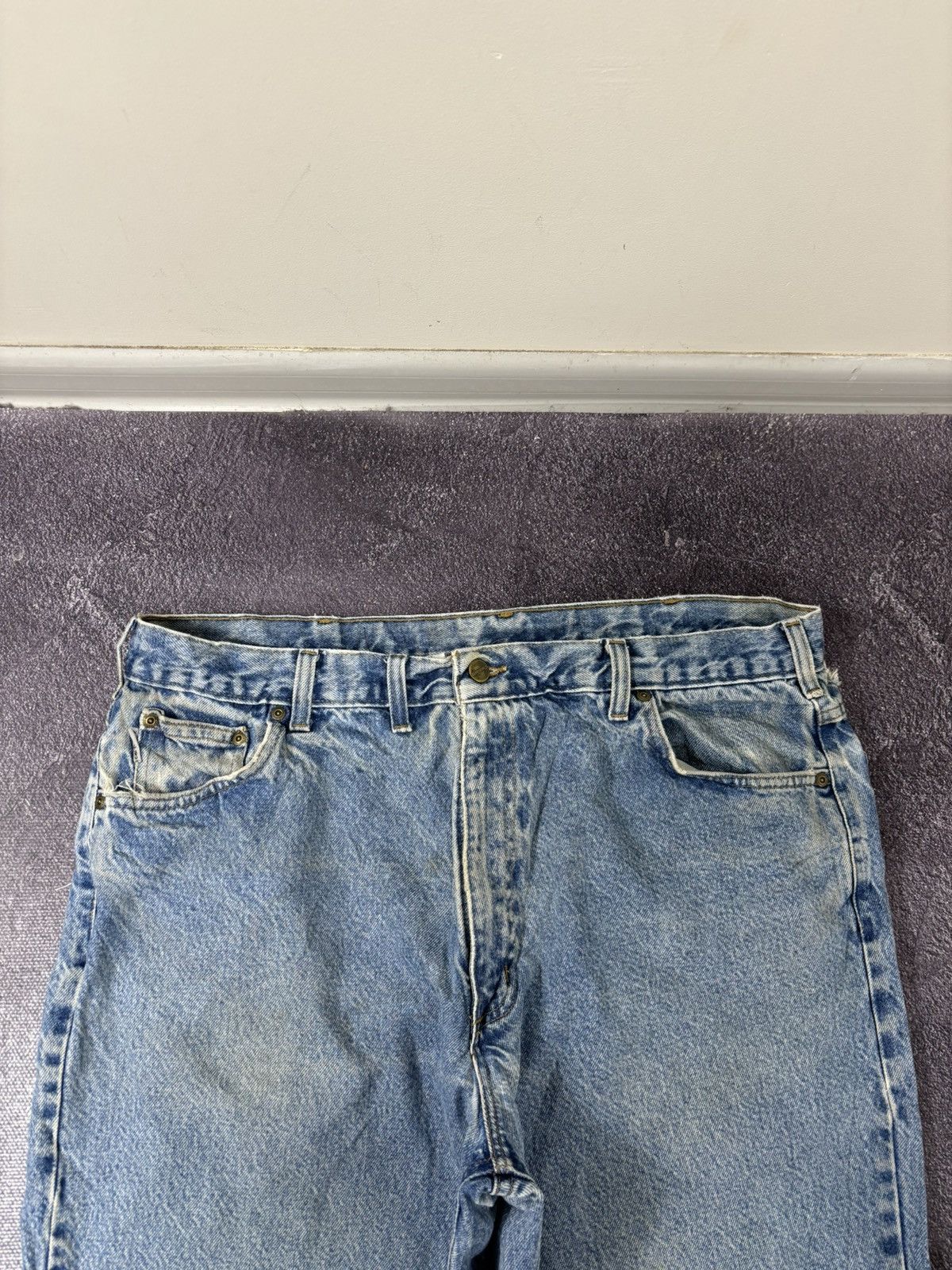 Carhartt Vintage Carhartt Relaxed Fit Heavy Blue Denim Baggy Jeans Size US 42 / EU 58 - 12 Thumbnail