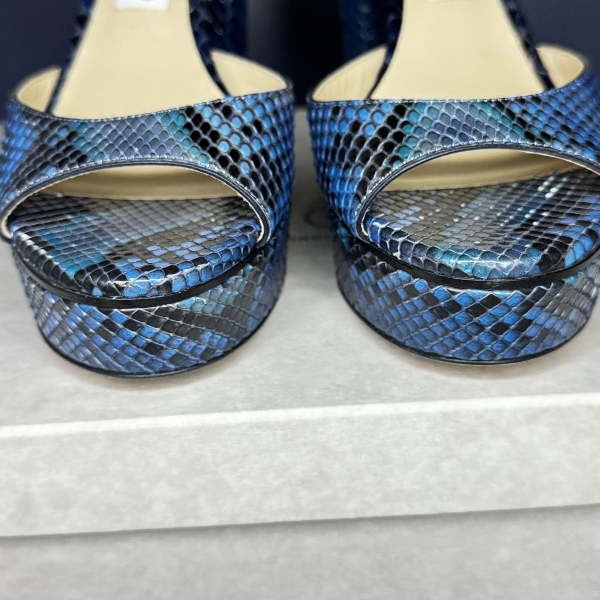 Jimmy Choo Jimmy Choo Peachy 105 – Sky Mix – Size 40 - Painted Python Size US 10 / IT 40 - 5 Thumbnail