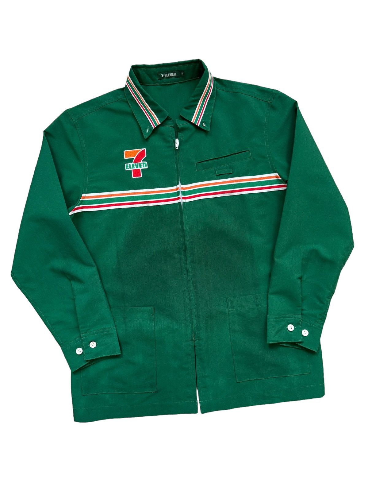 Japanese Brand Vintage 7-Eleven Uniform Jacket/Shirt Zip Up Size US M / EU 48-50 / 2 - 15 Thumbnail