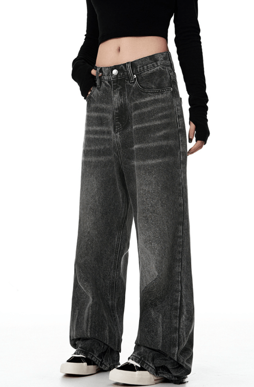 Japanese Brand × Jean Men's trendy washed loose wide-leg vintage jeans Size US 32 / EU 48 - 2 Thumbnail