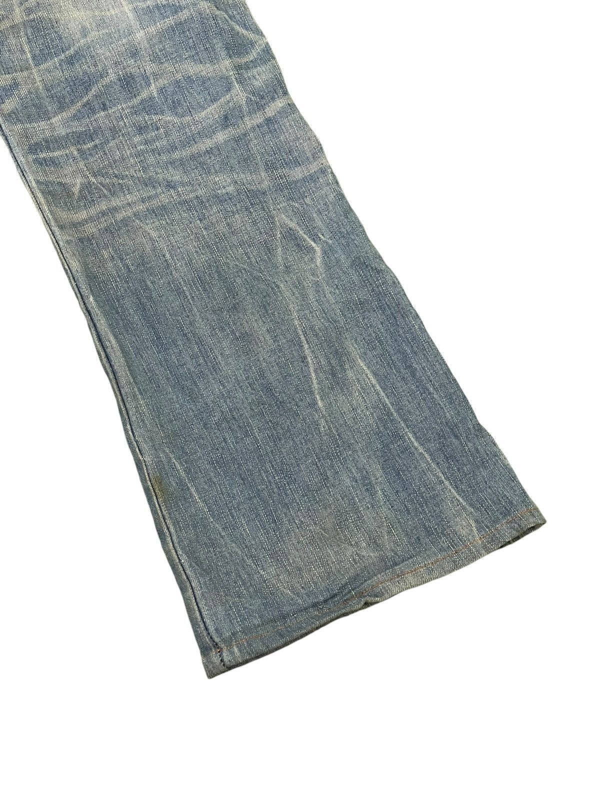 Edwin Flare Jeans Edwin Faded Distress Dirty Grunge Boot Cut 1🟦4 Size US 32 / EU 48 - 14 Thumbnail