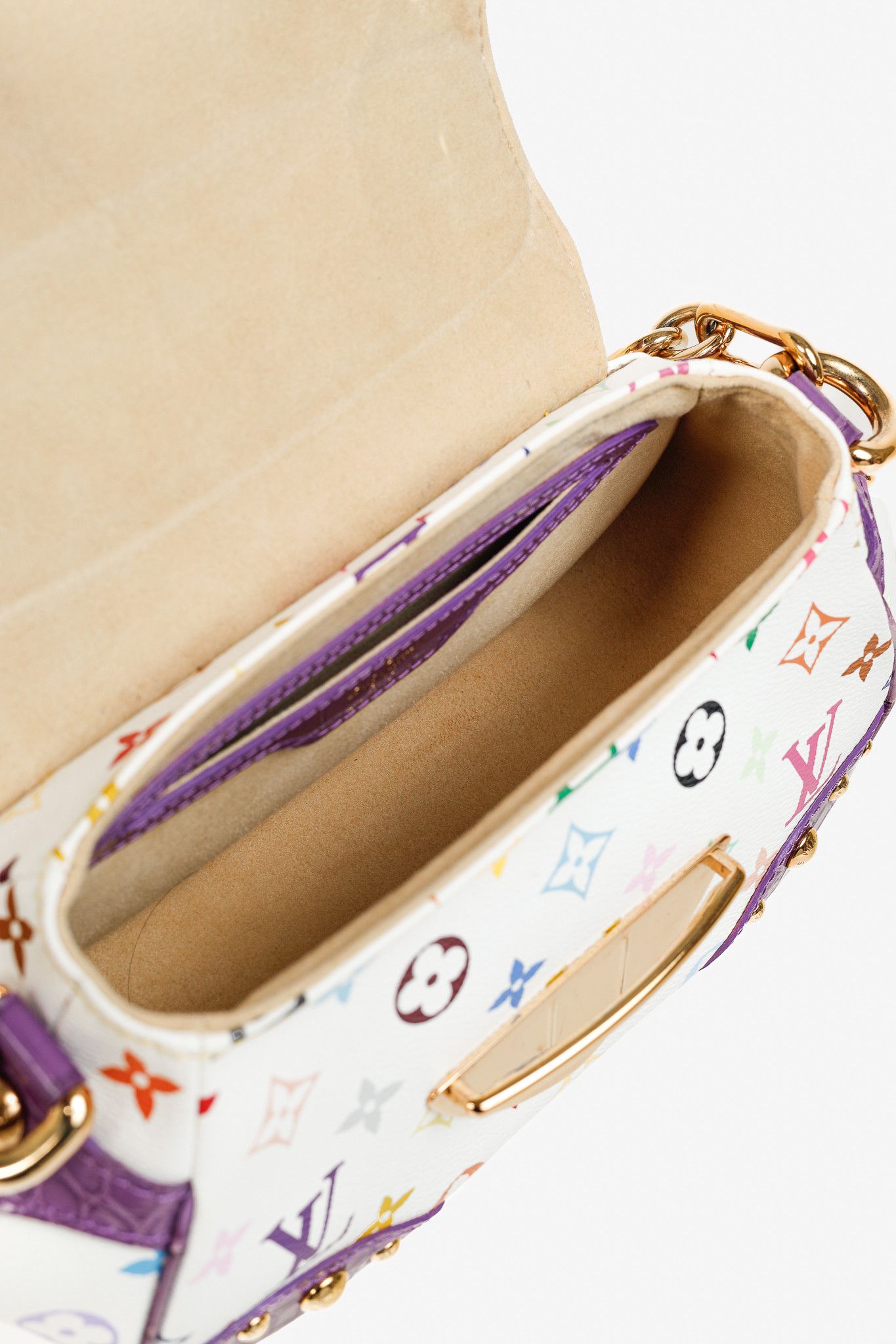 Louis Vuitton × Takashi Murakami Louis Vuitton Marilyn Multicolore Purple Crocodile Bag Size ONE SIZE - 11 Thumbnail