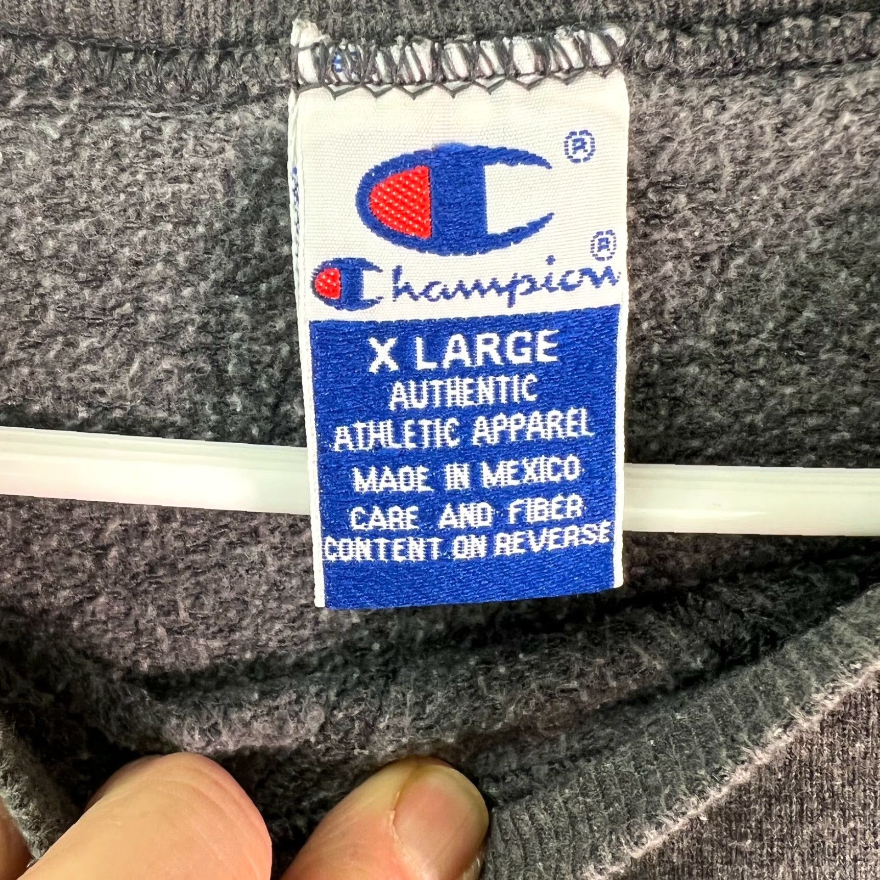 Champion Champion Sweatshirt Mens XL Gray Long Sleeve Crew Neck Pullover Casual, 93% Cotton, 7% Polyester, Logo, Solid, Regular Fit Size US XL / EU 56 / 4 - 6 Thumbnail
