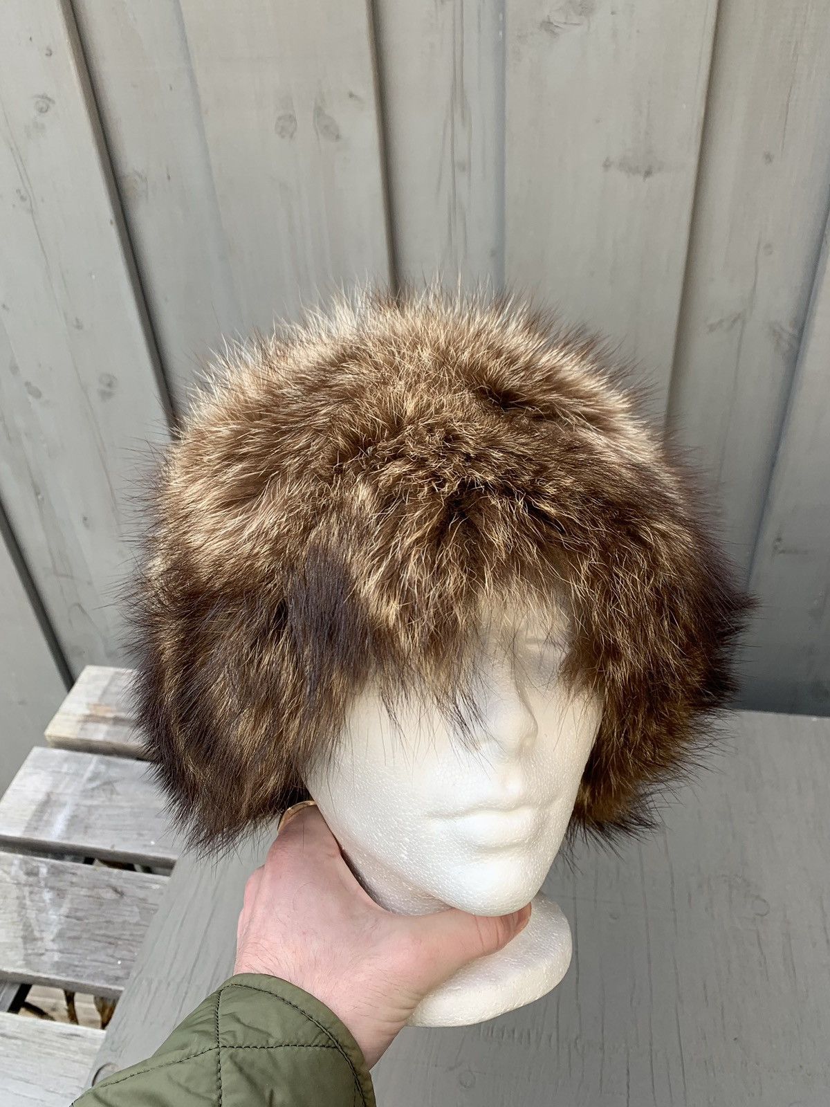 Vintage Vintage Fur Hat Cap Beanie Mens Womens Faux Fuzzy Winter OS Size ONE SIZE - 10 Thumbnail