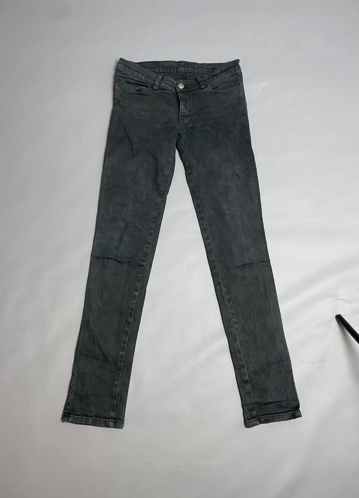 Ksubi Ksubi Skinny Jeans Faded Black Zip Low Rise Australia US 4 Size 27" / US 4 / IT 40 - 2 Thumbnail