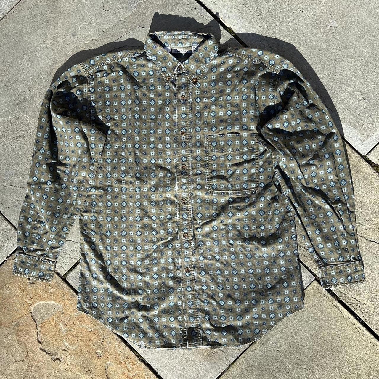 Bugle Boy Vintage 90s Diamond Square Pattern Button Down Shirt Size US L / EU 52-54 / 3 - 1 Thumbnail