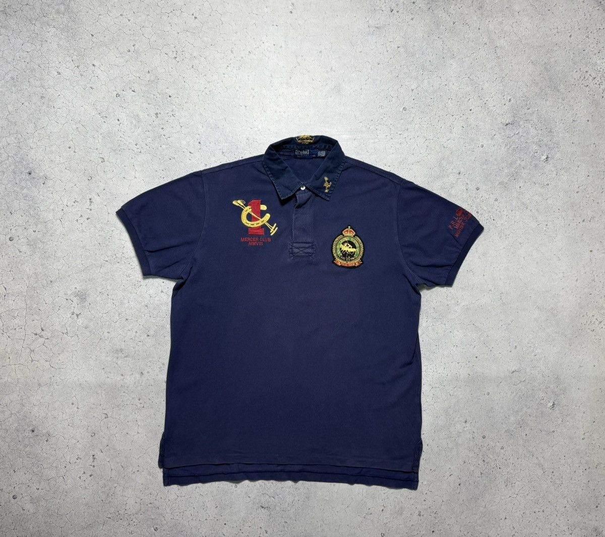 Polo Ralph Lauren Polo Ralph Lauren Vintage Mercer Club Polo Shirt Size US XXL / EU 58 / 5 - 1 Thumbnail