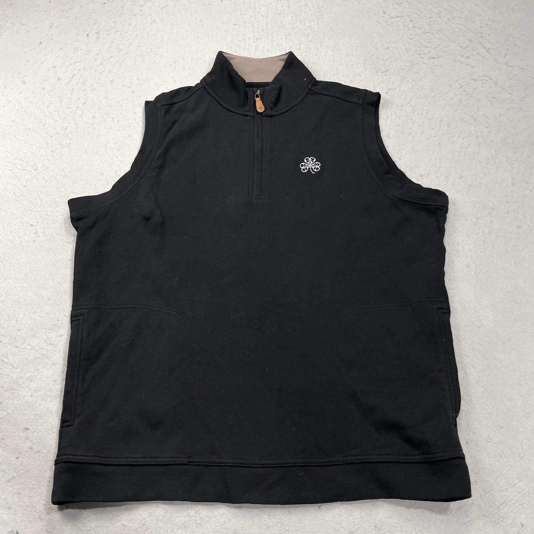 Vintage VINTAGE Ahead Vest Mens Large Black 1/4 Zip Golf Sweater Shirt Size US L / EU 52-54 / 3 - 2 Thumbnail