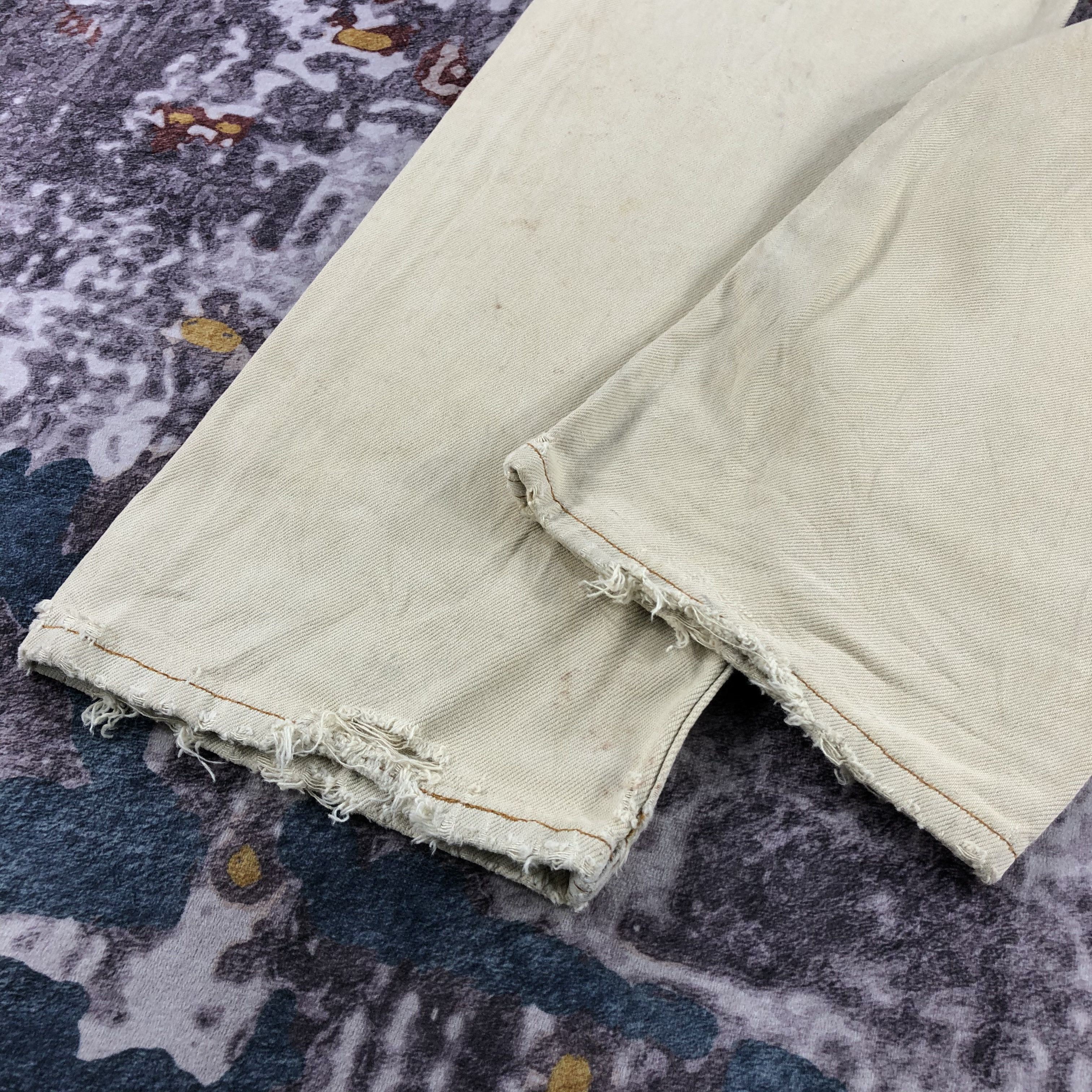 Levi's × Vintage 90s Vintage White Cream Levis 501 Jeans-JM2428 Size US 33 - 4 Thumbnail