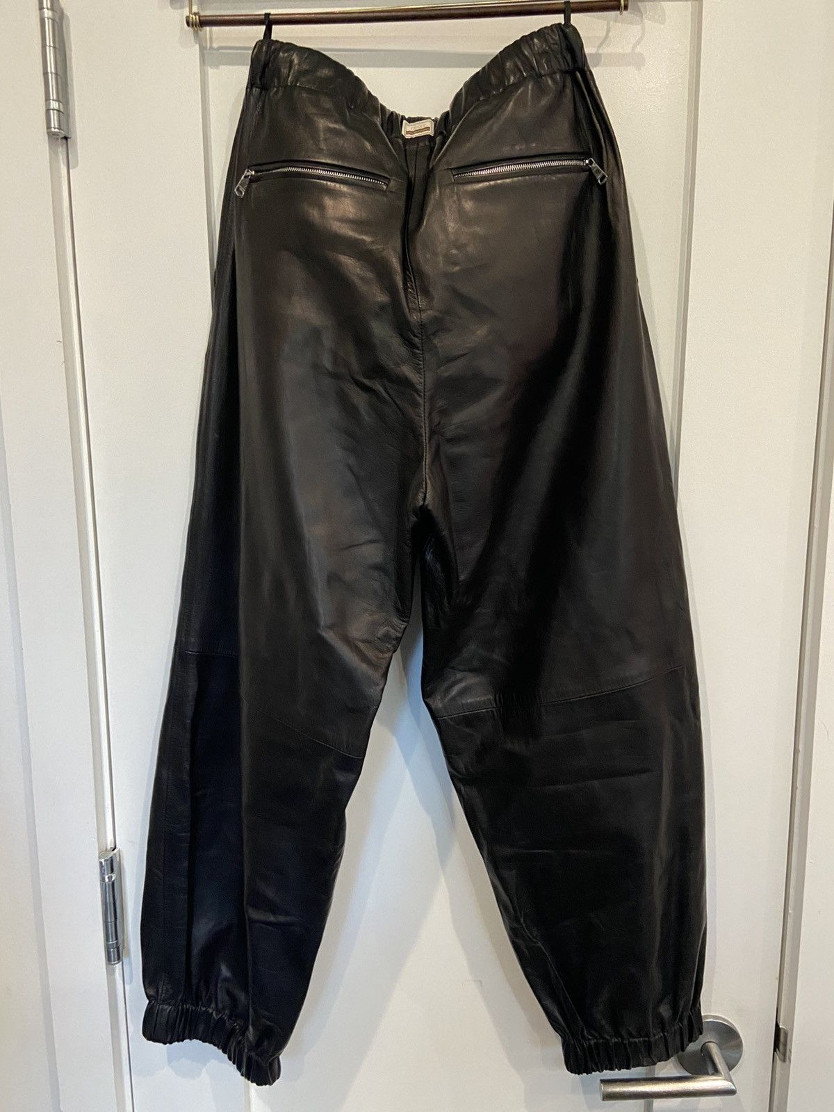 Gucci Gucci black leather jogger pants Size US 32 / EU 48 - 5 Thumbnail
